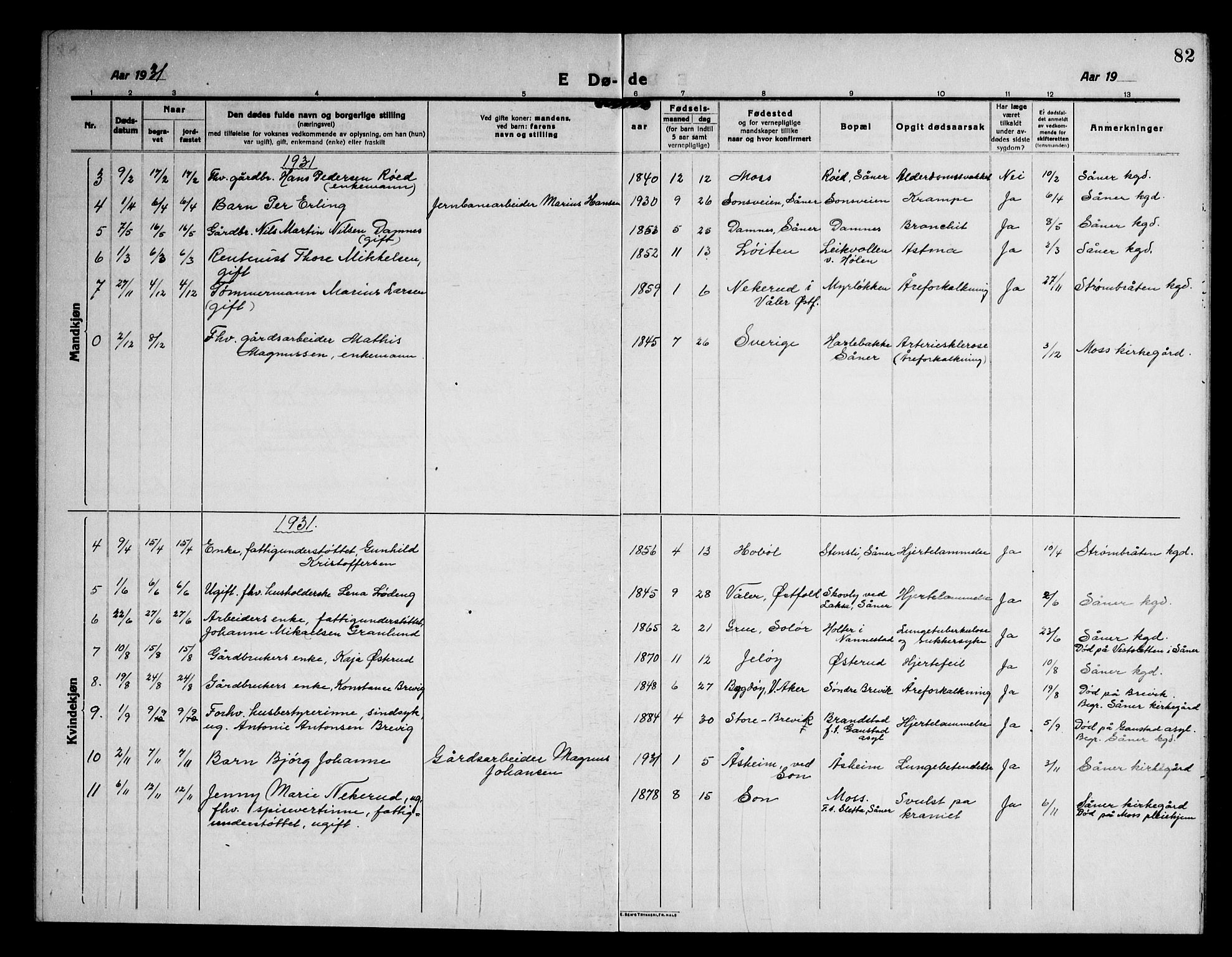 Vestby prestekontor Kirkebøker, AV/SAO-A-10893/G/Gb/L0003: Parish register (copy) no. II 3, 1915-1946, p. 82