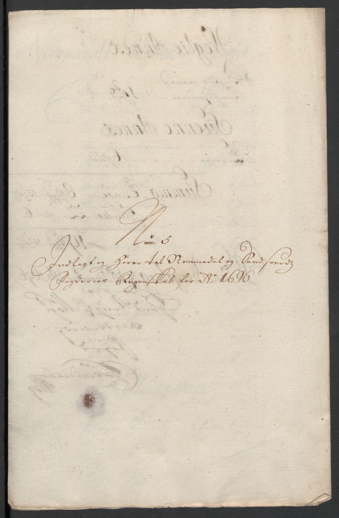 Rentekammeret inntil 1814, Reviderte regnskaper, Fogderegnskap, RA/EA-4092/R24/L1576: Fogderegnskap Numedal og Sandsvær, 1696-1697, p. 166