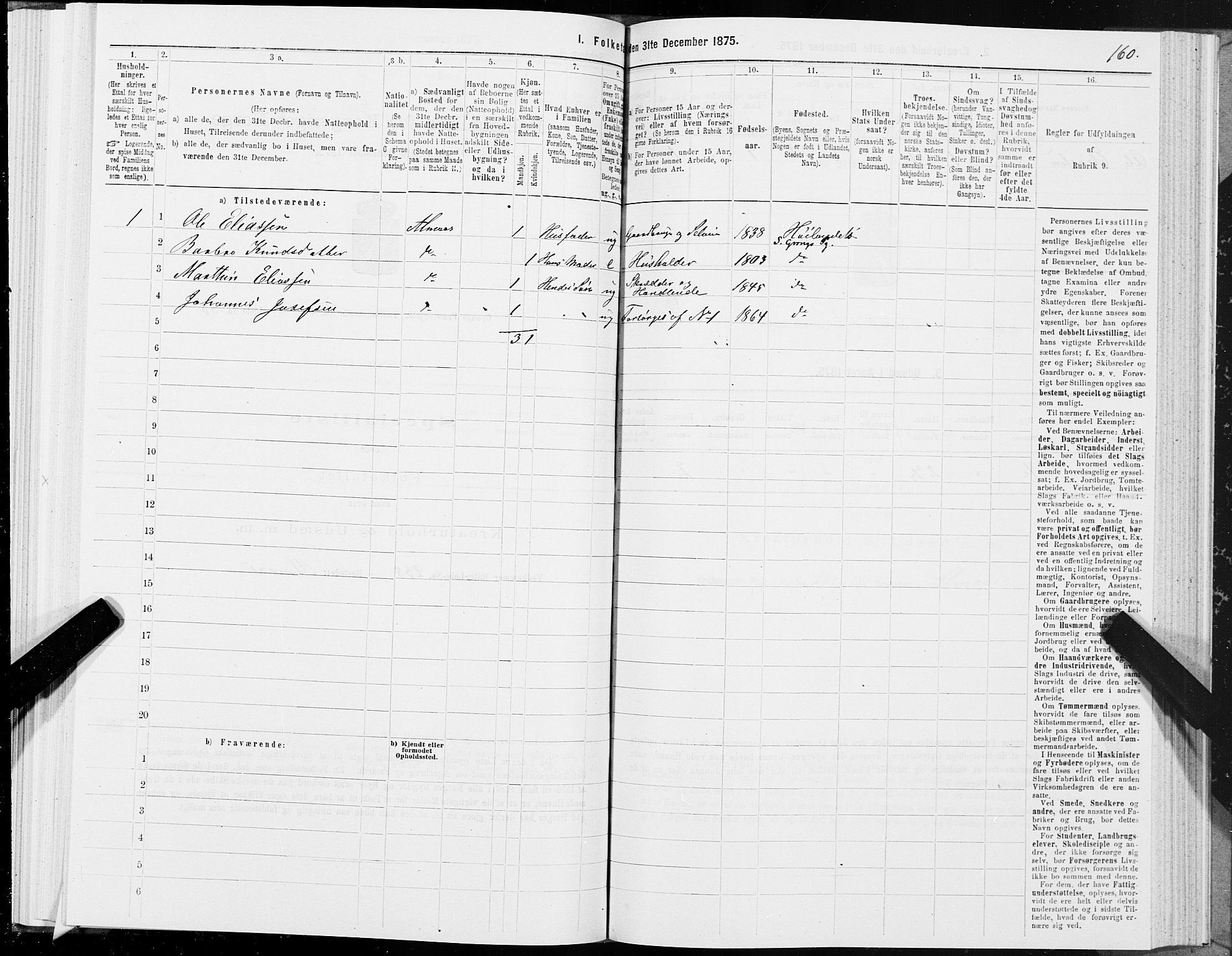 SAT, 1875 census for 1742P Grong, 1875, p. 4160