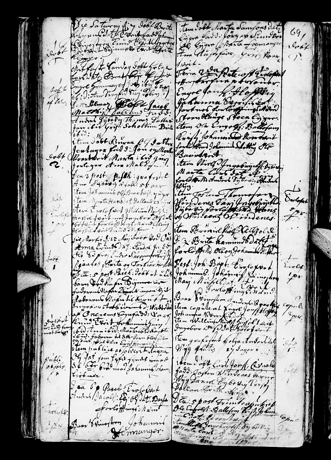 Os sokneprestembete, AV/SAB-A-99929: Parish register (official) no. A 5, 1669-1760, p. 69