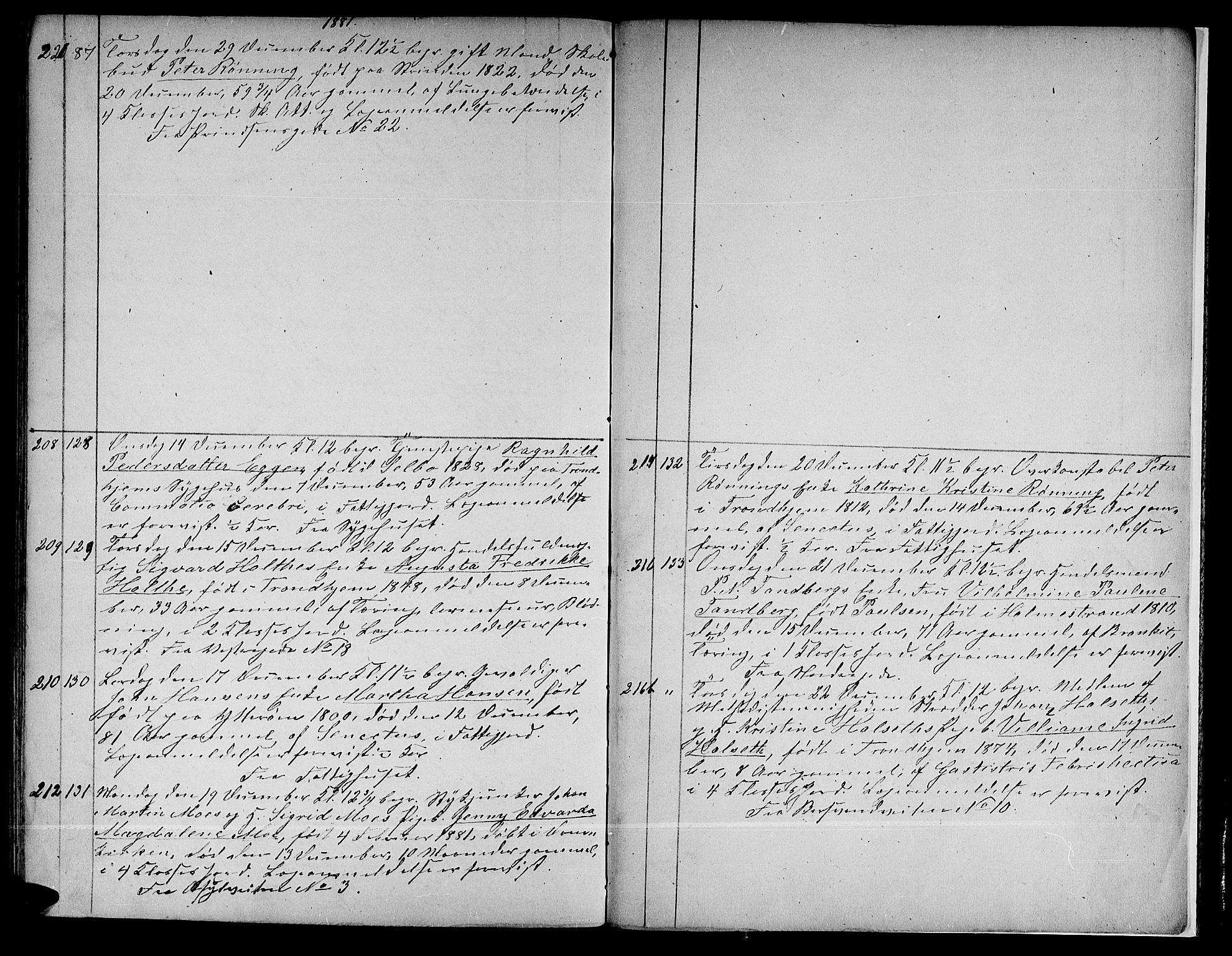 Ministerialprotokoller, klokkerbøker og fødselsregistre - Sør-Trøndelag, SAT/A-1456/601/L0084: Parish register (copy) no. 601C02, 1856-1881