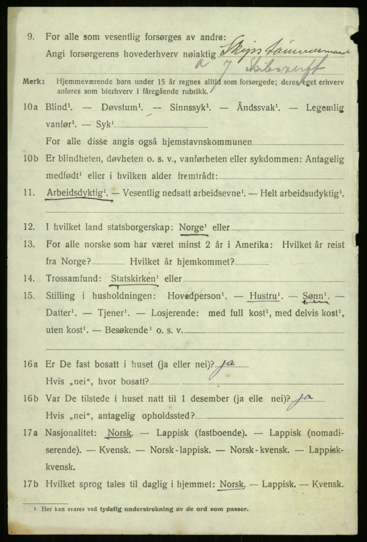 SATØ, 1920 census for Tromsø, 1920, p. 8724