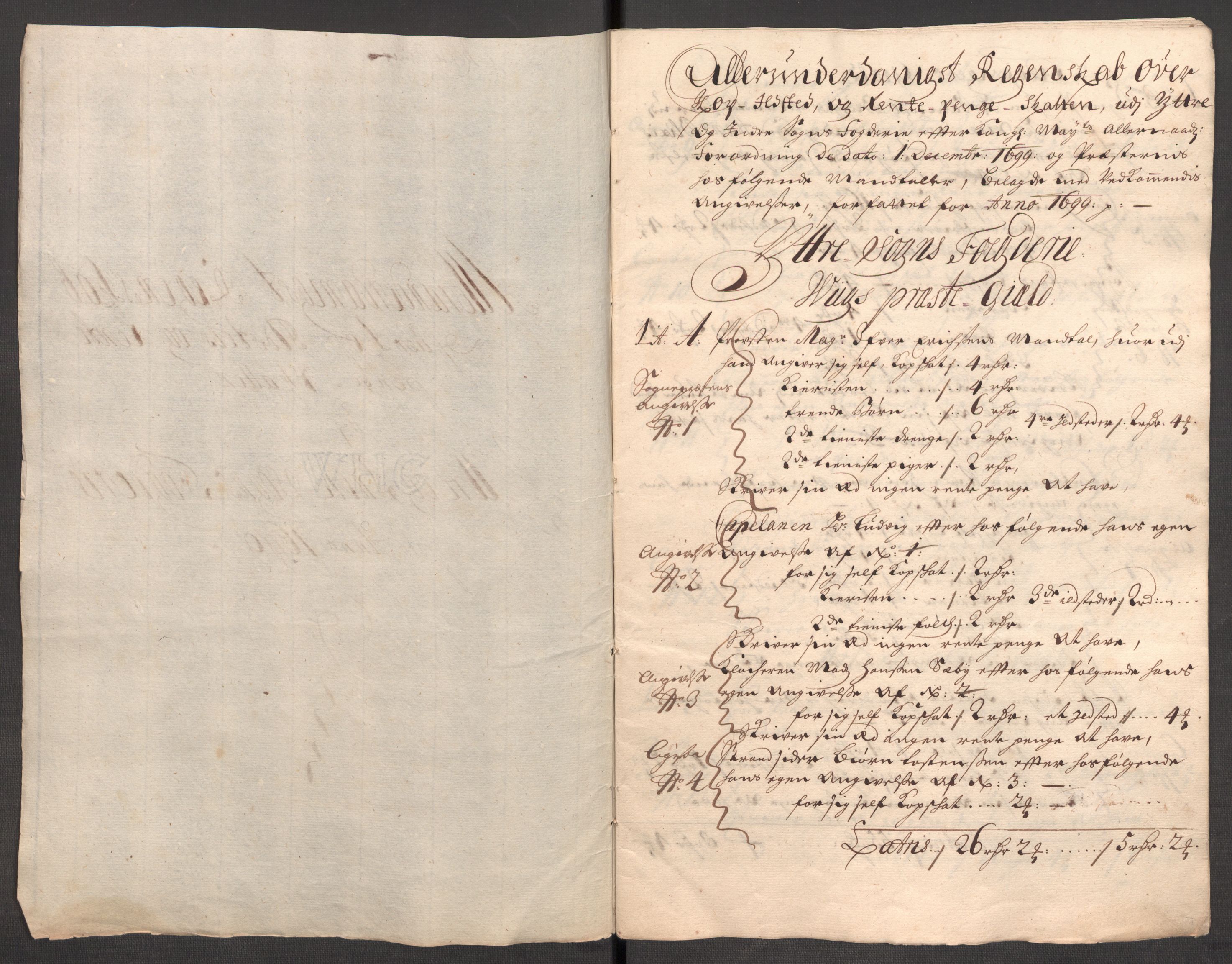 Rentekammeret inntil 1814, Reviderte regnskaper, Fogderegnskap, AV/RA-EA-4092/R52/L3310: Fogderegnskap Sogn, 1698-1699, p. 503