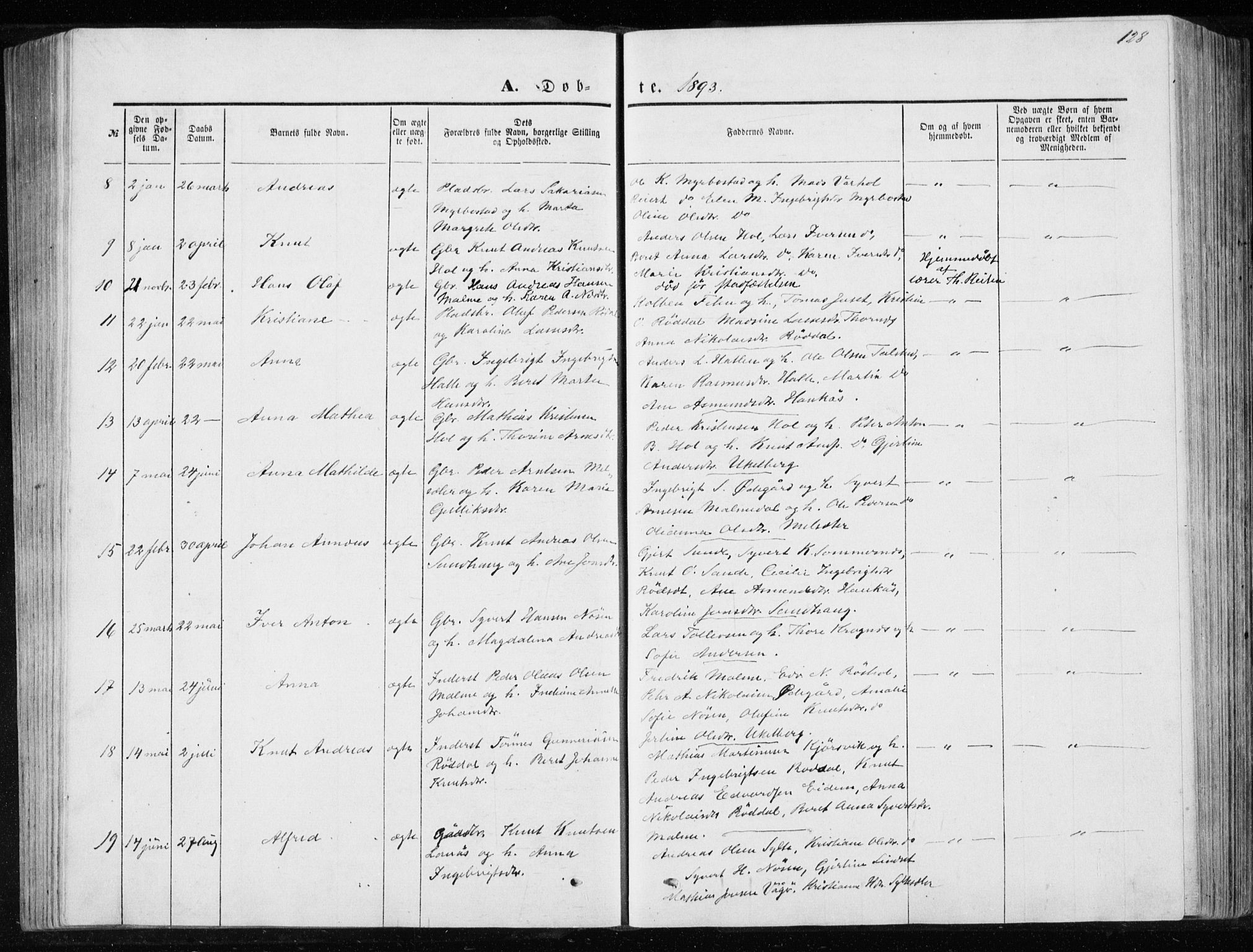 Ministerialprotokoller, klokkerbøker og fødselsregistre - Møre og Romsdal, AV/SAT-A-1454/565/L0754: Parish register (copy) no. 565C03, 1870-1896, p. 128