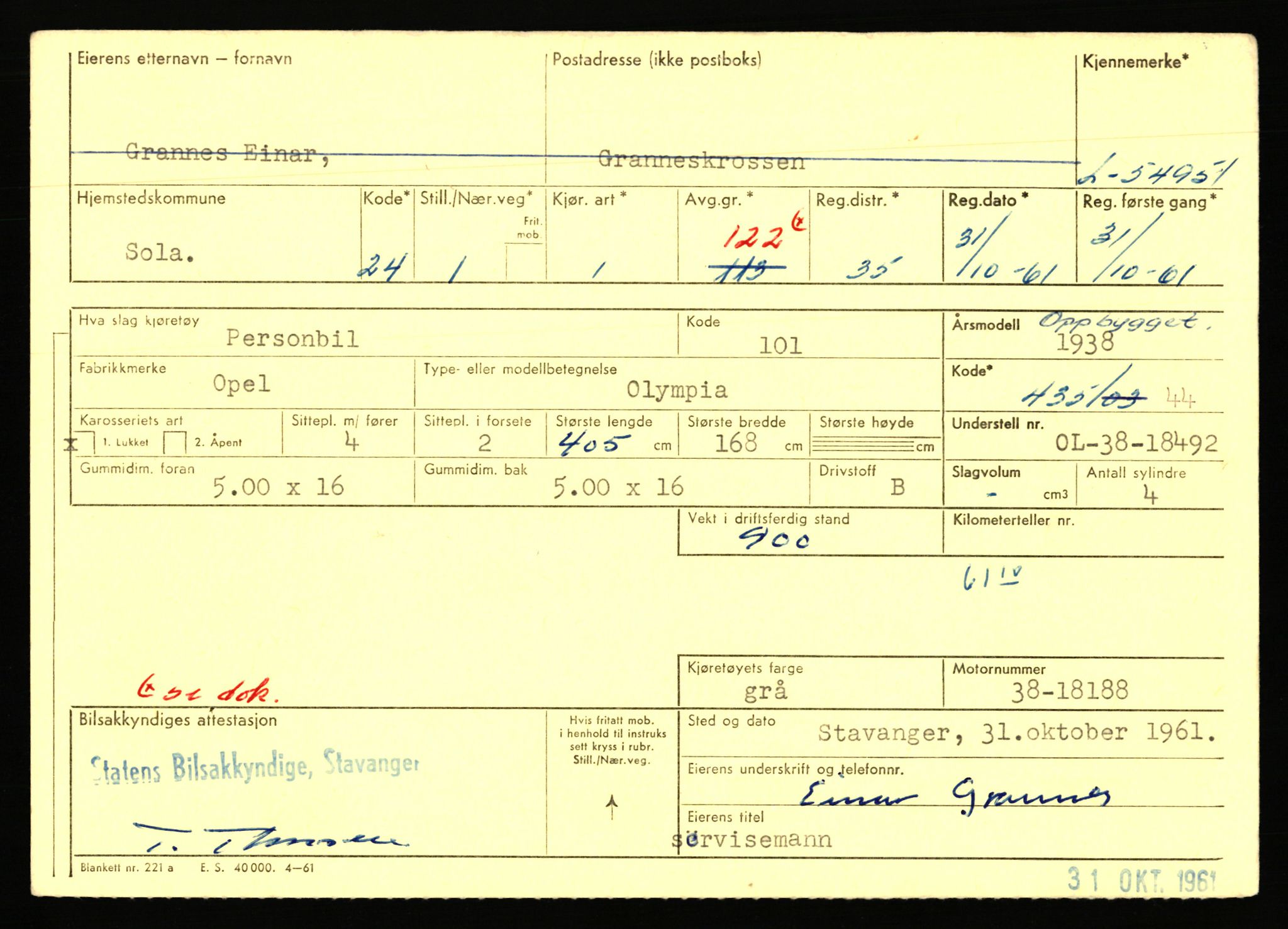 Stavanger trafikkstasjon, SAST/A-101942/0/F/L0054: L-54200 - L-55699, 1930-1971, p. 1561