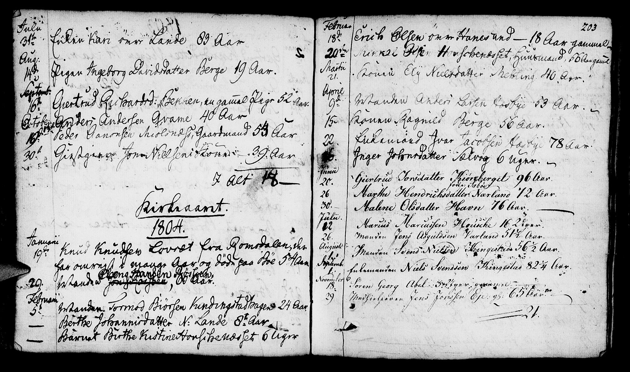 Finnøy sokneprestkontor, SAST/A-101825/H/Ha/Haa/L0005: Parish register (official) no. A 5, 1773-1816, p. 203