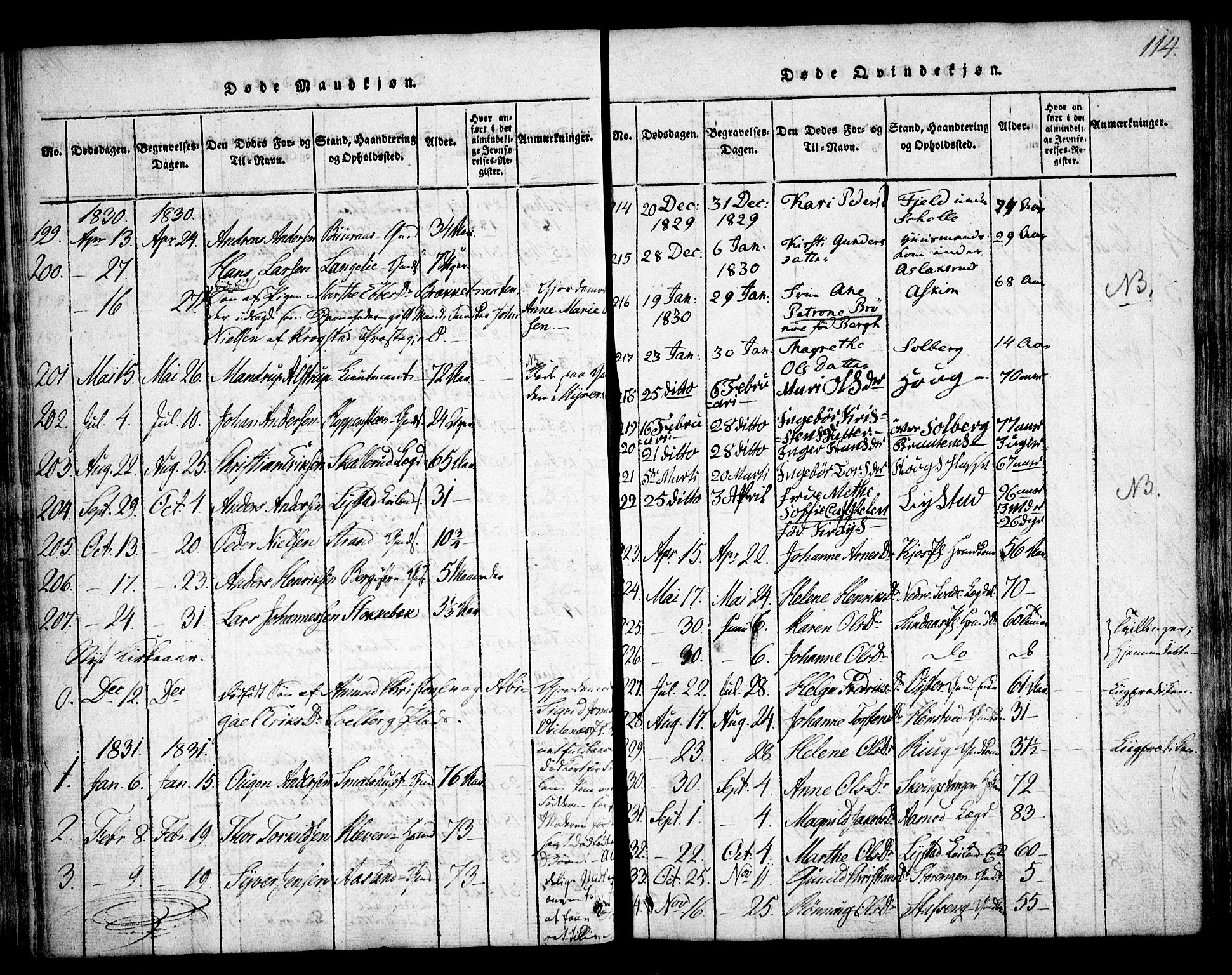 Skiptvet prestekontor Kirkebøker, SAO/A-20009/F/Fa/L0005: Parish register (official) no. 5, 1814-1838, p. 114