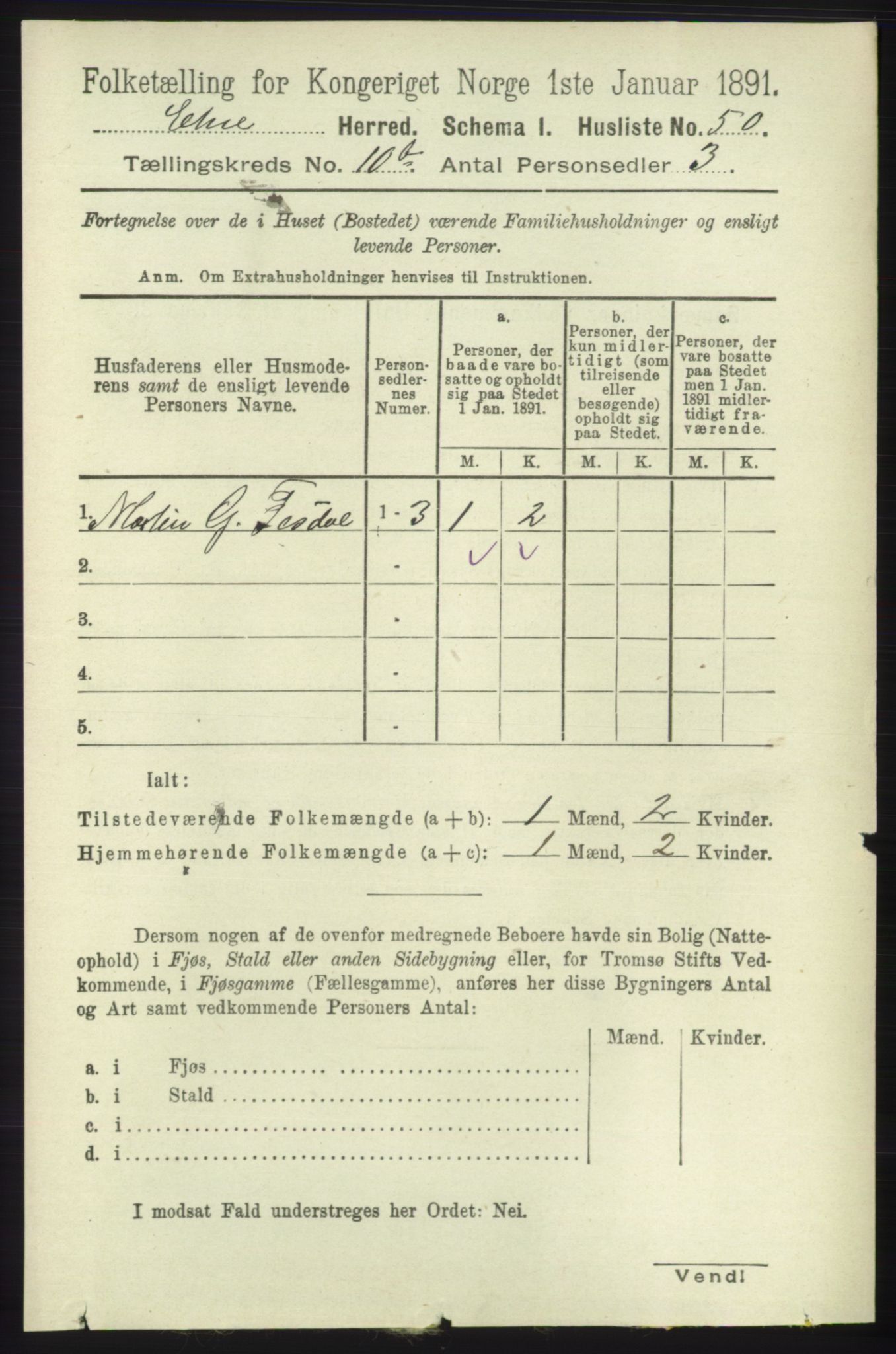 RA, 1891 census for 1211 Etne, 1891, p. 2002