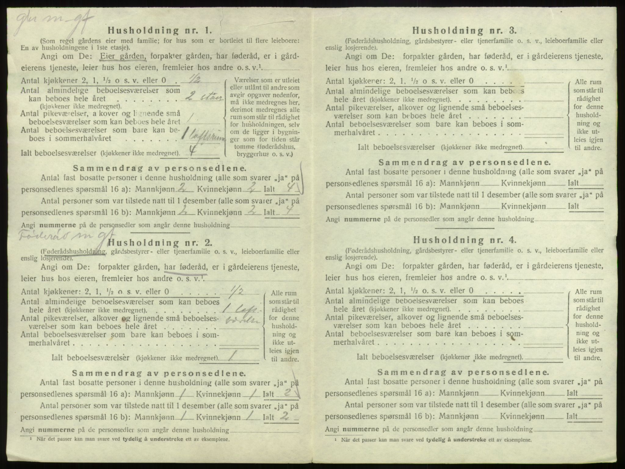 SAB, 1920 census for Vevring, 1920, p. 28