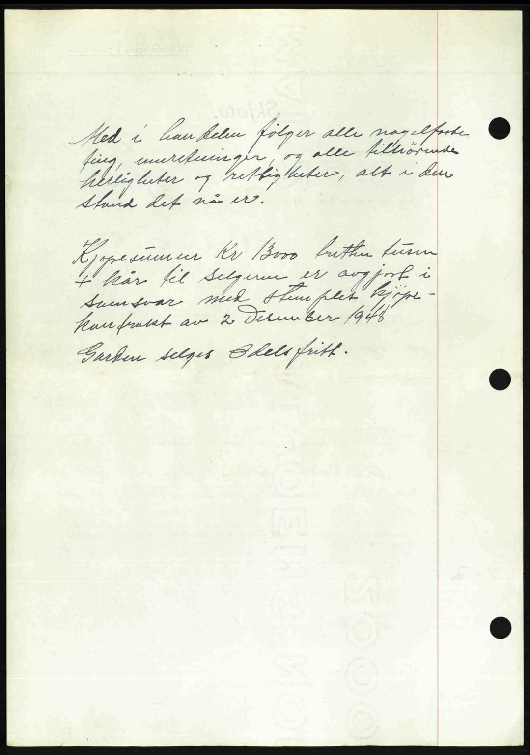 Romsdal sorenskriveri, AV/SAT-A-4149/1/2/2C: Mortgage book no. A28, 1948-1949, Diary no: : 3239/1948