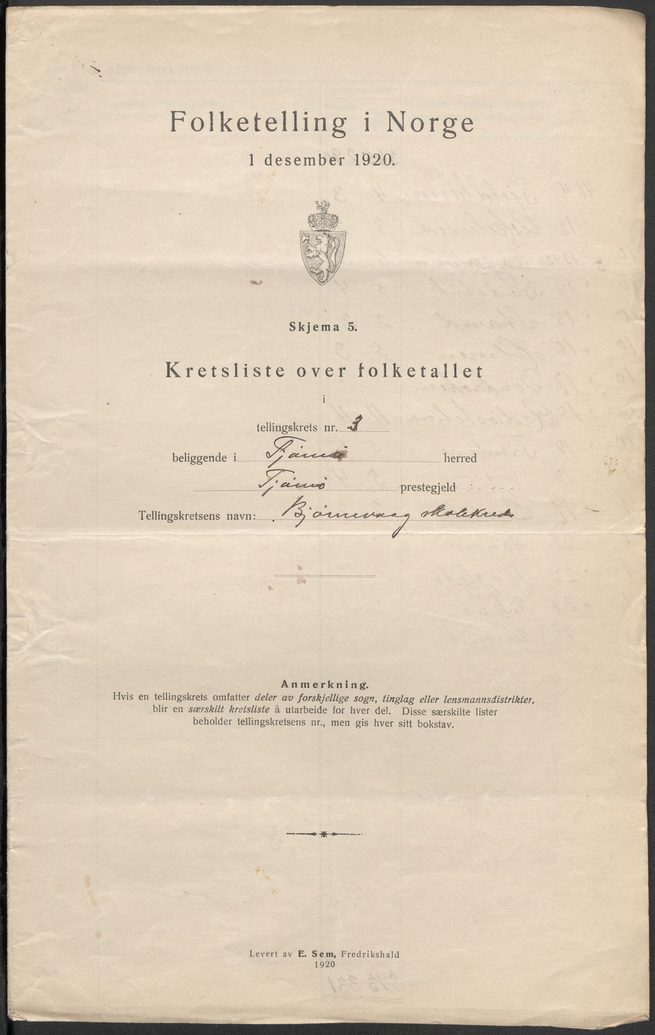 SAKO, 1920 census for Tjøme, 1920, p. 25