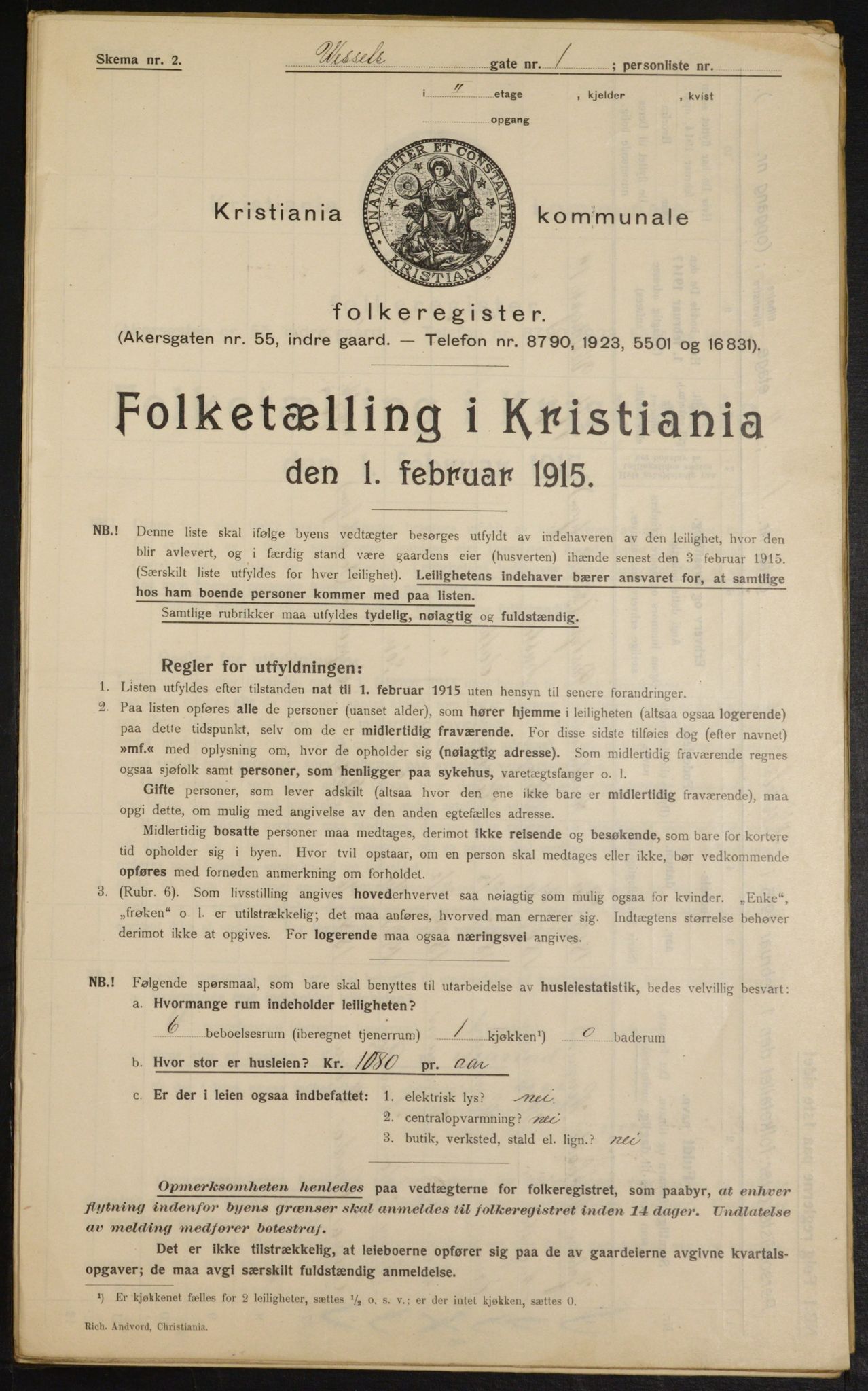 OBA, Municipal Census 1915 for Kristiania, 1915, p. 128495