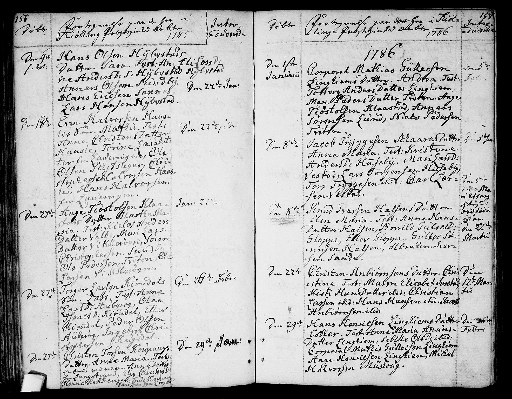 Tjølling kirkebøker, SAKO/A-60/F/Fa/L0004: Parish register (official) no. 4, 1779-1817, p. 156-157