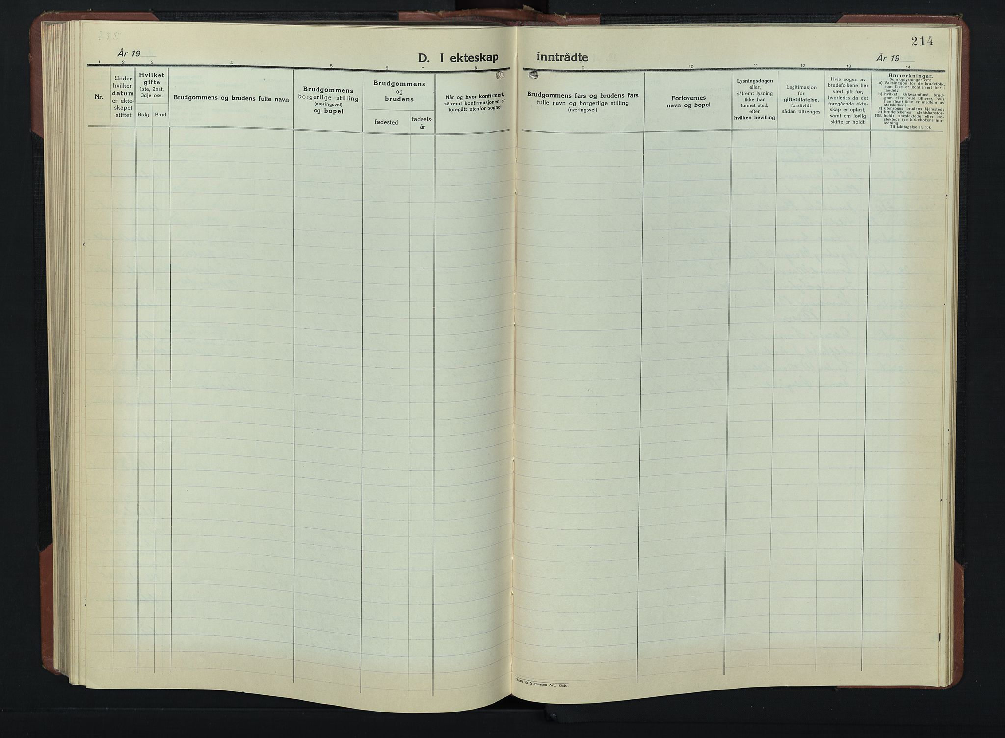 Vardal prestekontor, AV/SAH-PREST-100/H/Ha/Hab/L0019: Parish register (copy) no. 19, 1941-1951, p. 214