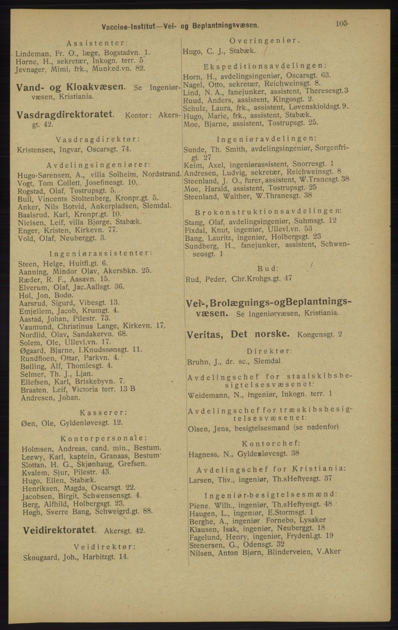 Kristiania/Oslo adressebok, PUBL/-, 1913, p. 107