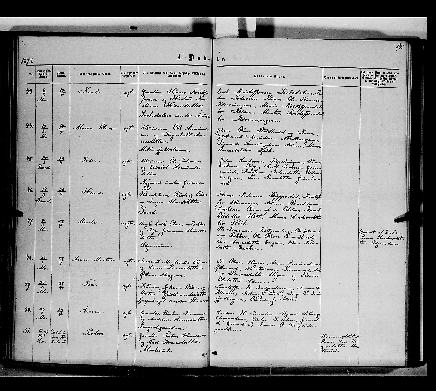 Nord-Odal prestekontor, AV/SAH-PREST-032/H/Ha/Haa/L0004: Parish register (official) no. 4, 1866-1873, p. 87