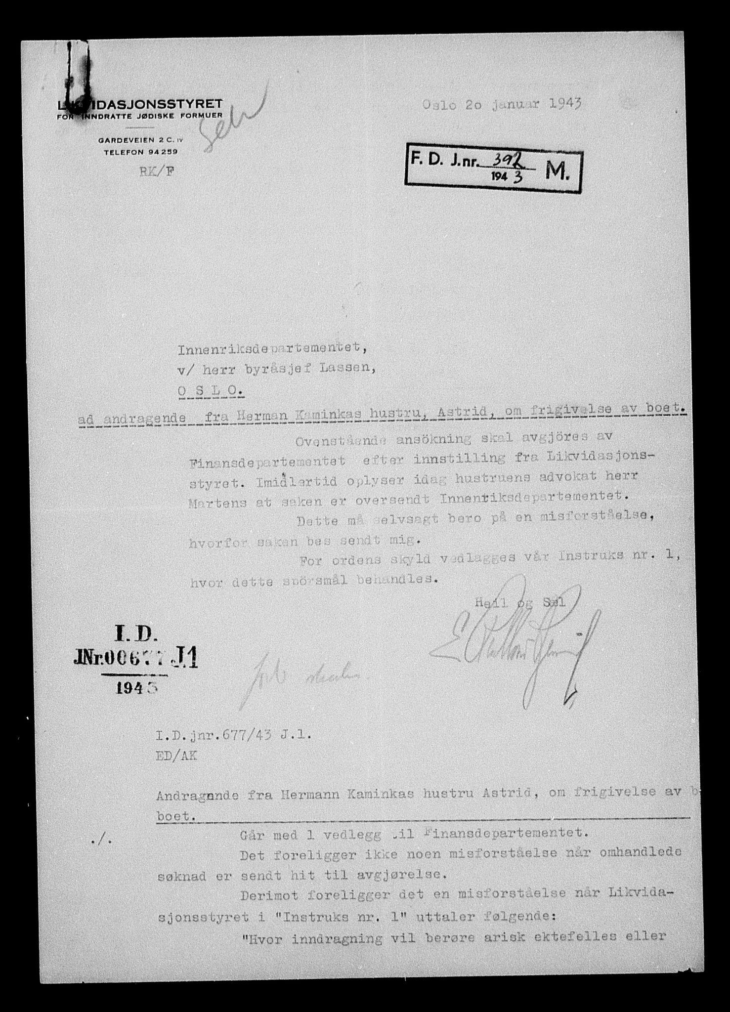 Justisdepartementet, Tilbakeføringskontoret for inndratte formuer, AV/RA-S-1564/H/Hc/Hcd/L1001: --, 1945-1947, p. 173