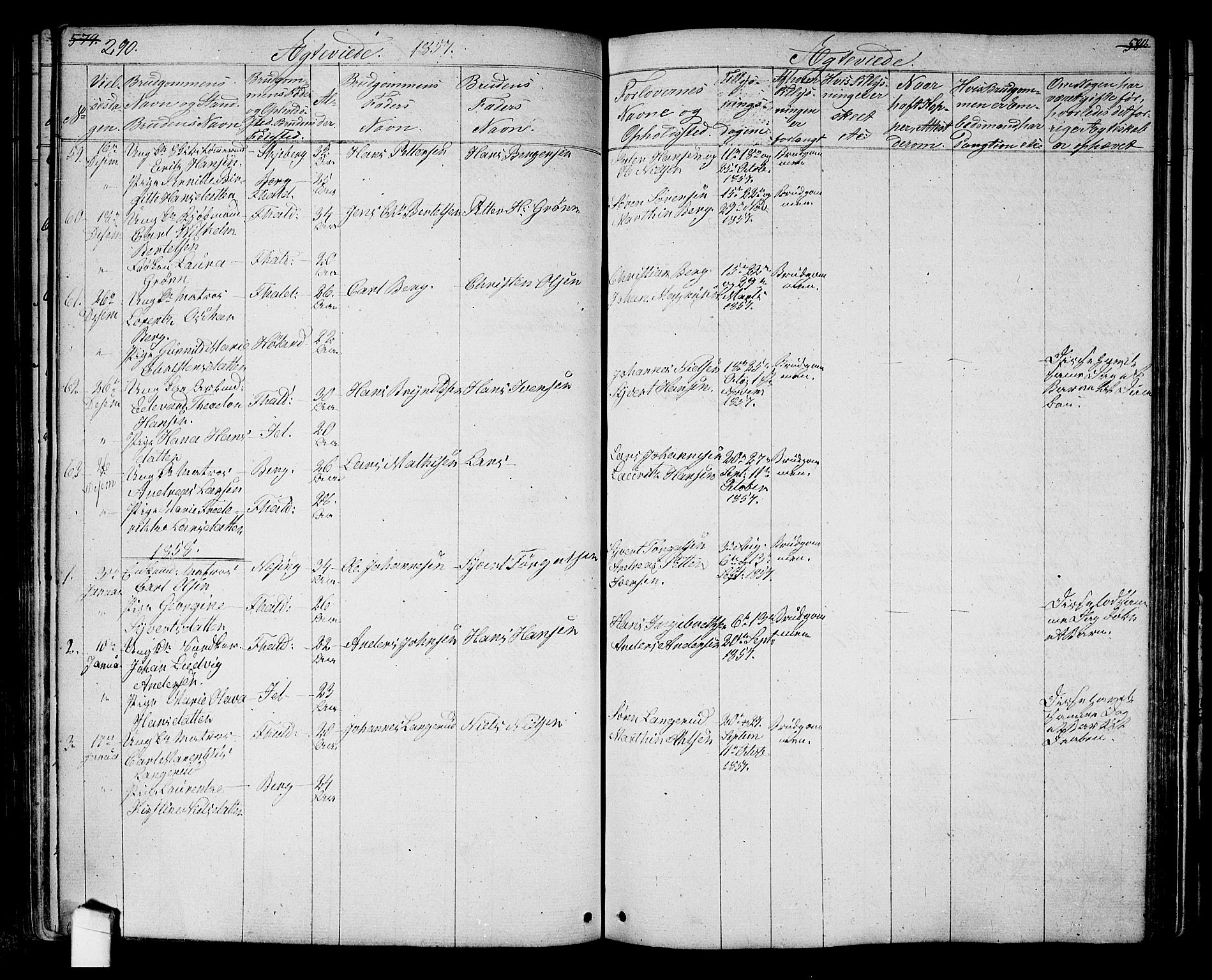 Halden prestekontor Kirkebøker, SAO/A-10909/G/Ga/L0005a: Parish register (copy) no. 5A, 1855-1864, p. 290