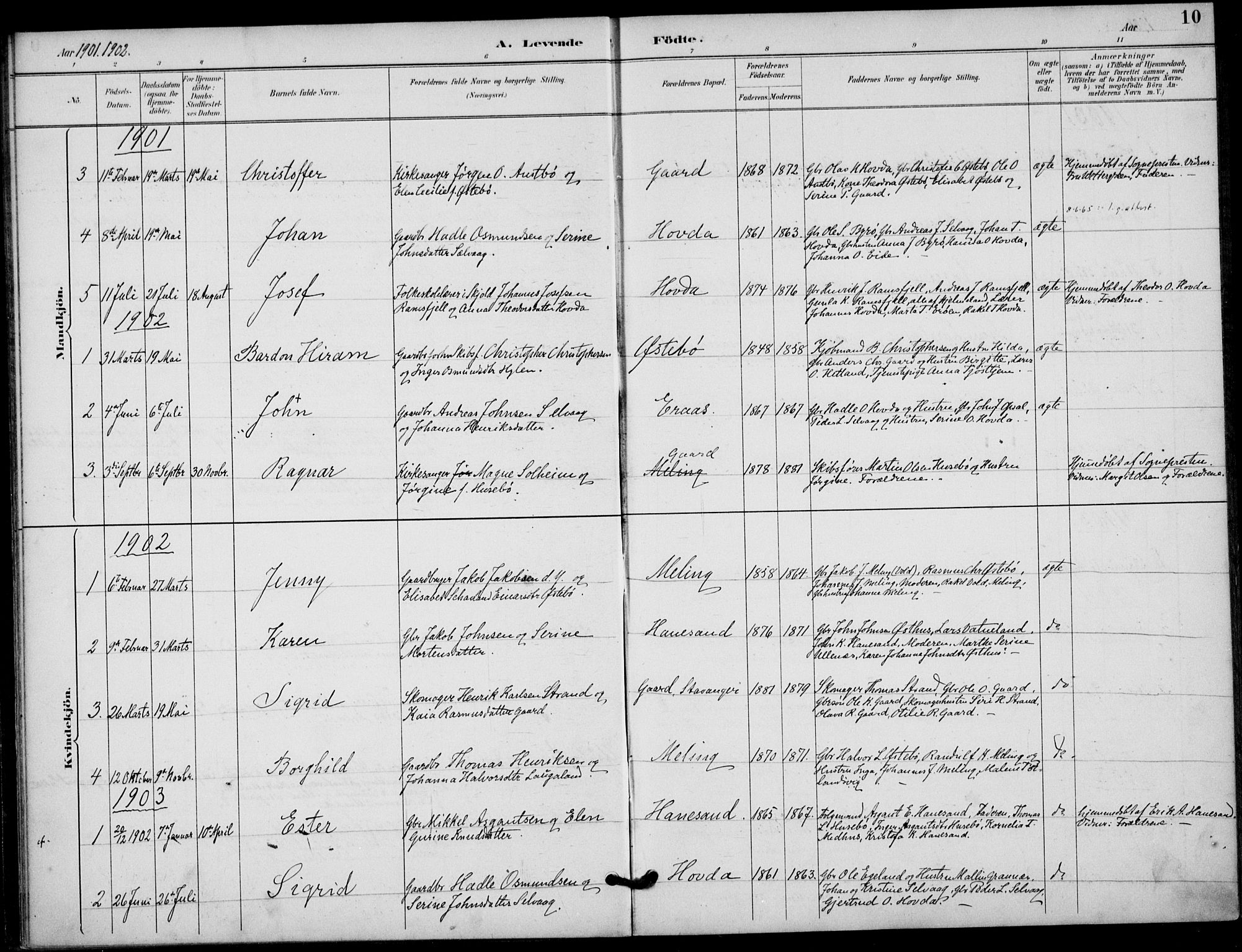 Finnøy sokneprestkontor, SAST/A-101825/H/Ha/Haa/L0012: Parish register (official) no. A 12, 1889-1917, p. 10