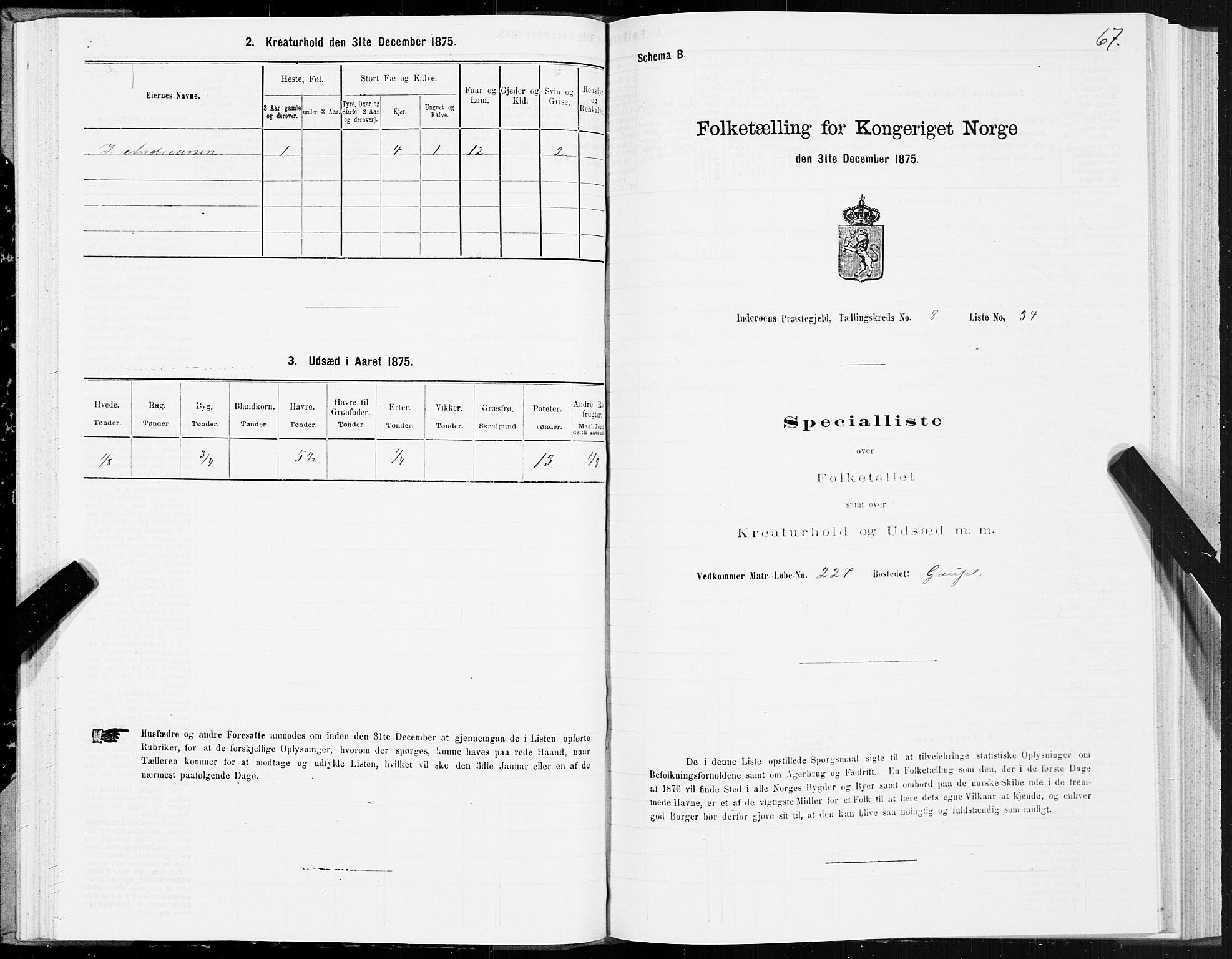 SAT, 1875 census for 1729P Inderøy, 1875, p. 5067