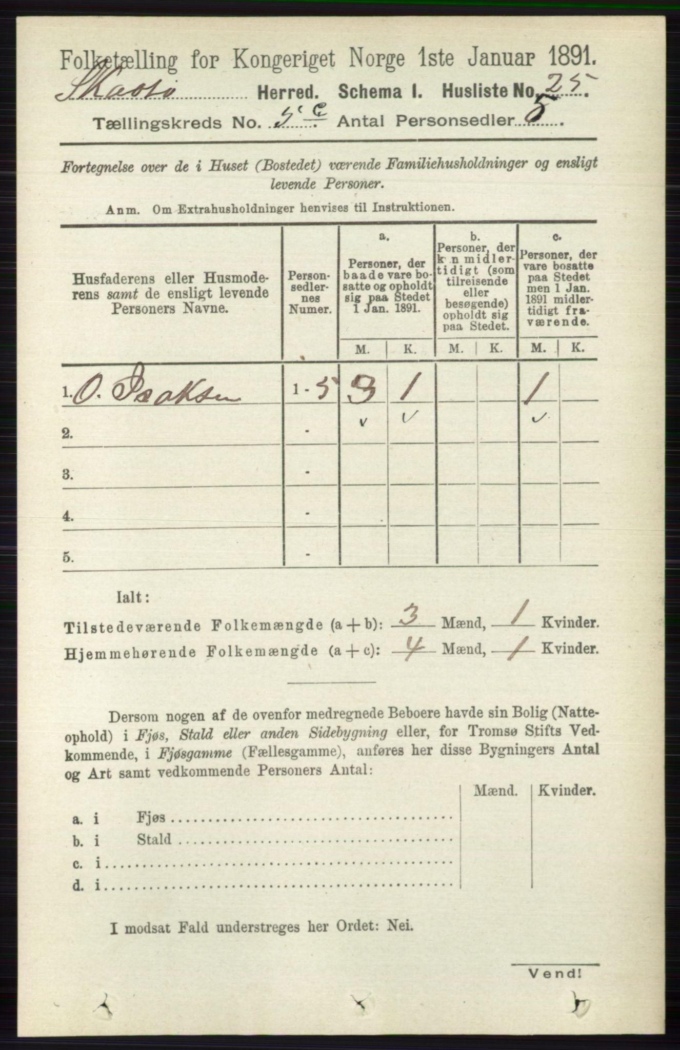 RA, 1891 census for 0815 Skåtøy, 1891, p. 2660