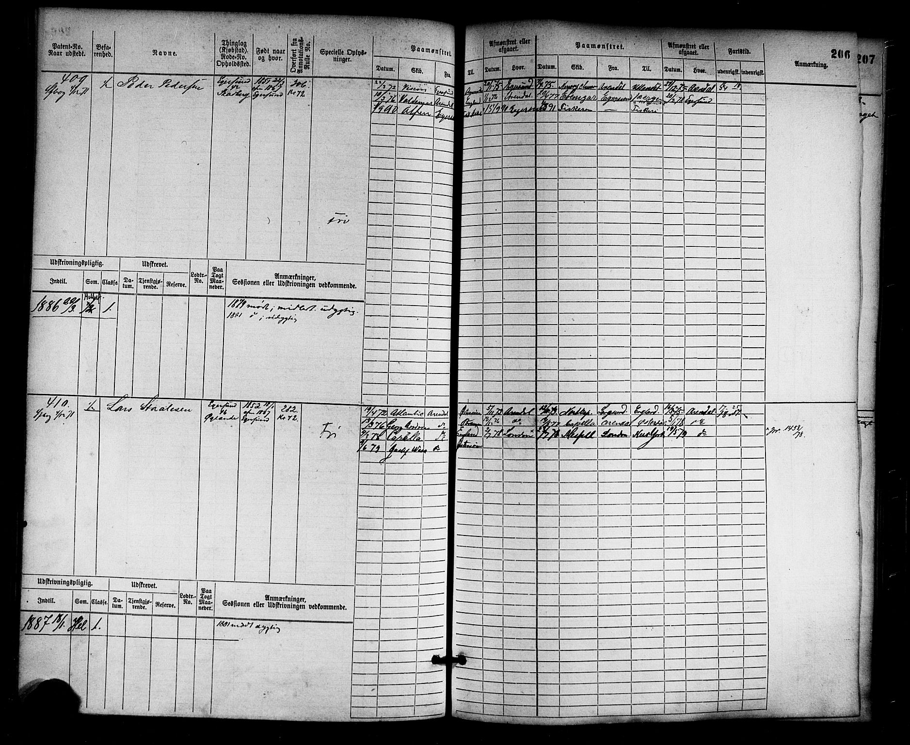 Egersund mønstringskrets, AV/SAK-2031-0019/F/Fb/L0001: Hovedrulle nr 1-666, O-3, 1868-1920, p. 212