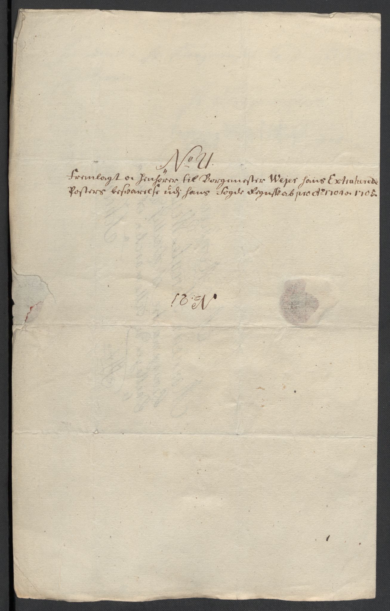 Rentekammeret inntil 1814, Reviderte regnskaper, Fogderegnskap, AV/RA-EA-4092/R36/L2115: Fogderegnskap Øvre og Nedre Telemark og Bamble, 1705, p. 257