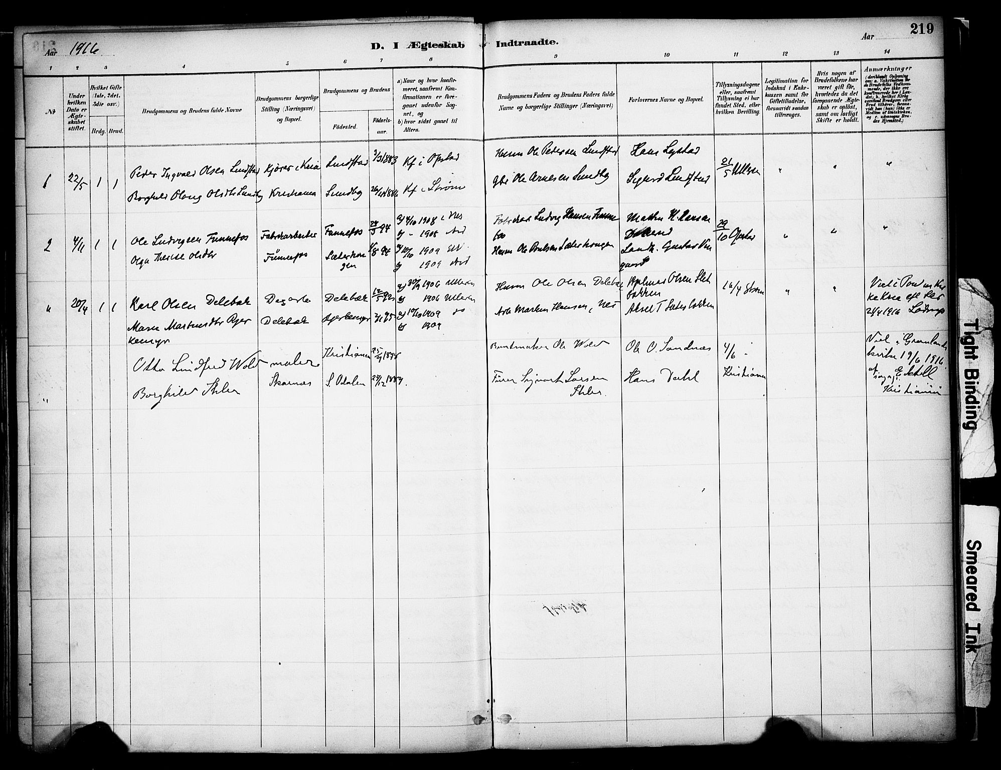 Sør-Odal prestekontor, SAH/PREST-030/H/Ha/Haa/L0008: Parish register (official) no. 8, 1886-1922, p. 219