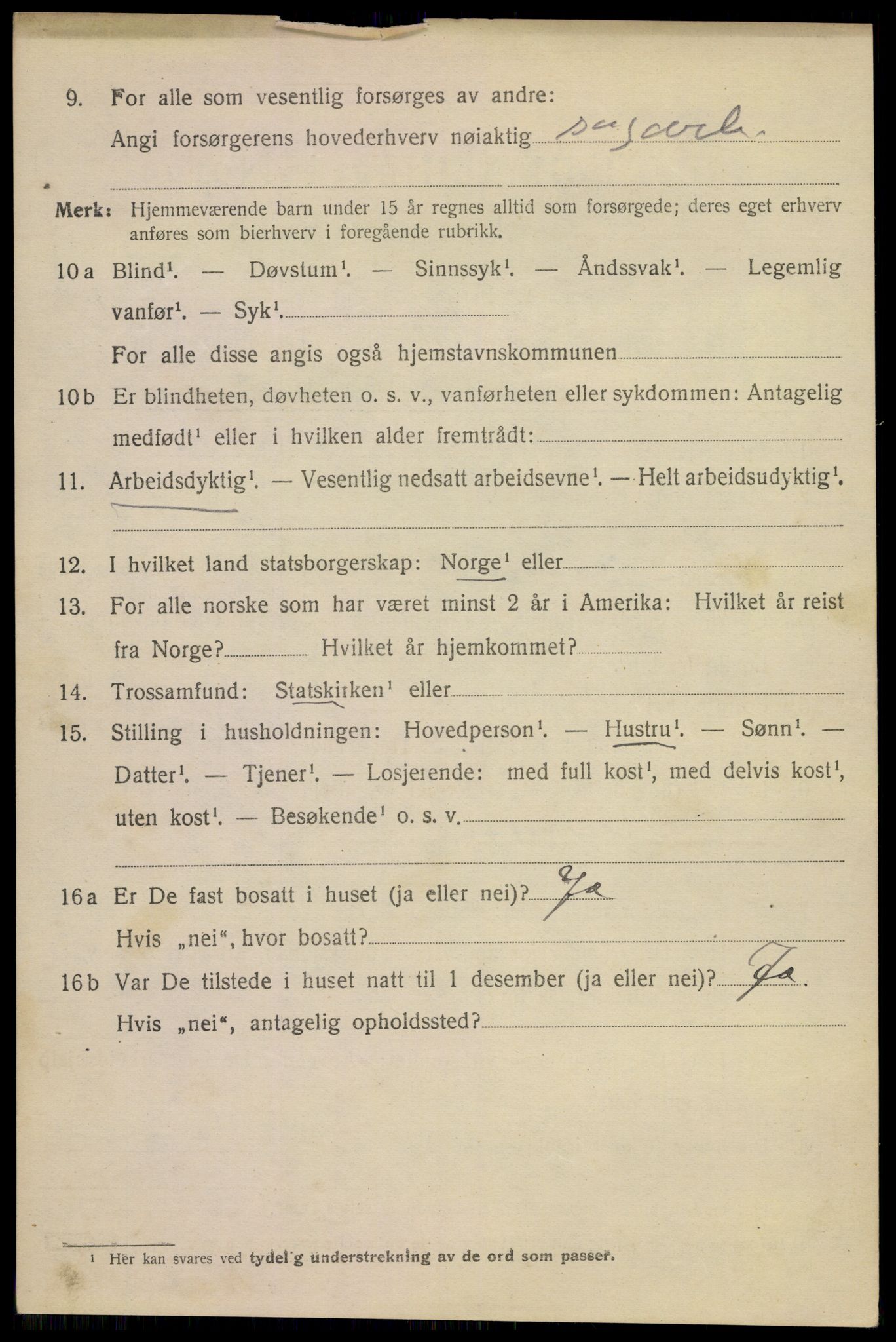 SAKO, 1920 census for Larvik, 1920, p. 9281