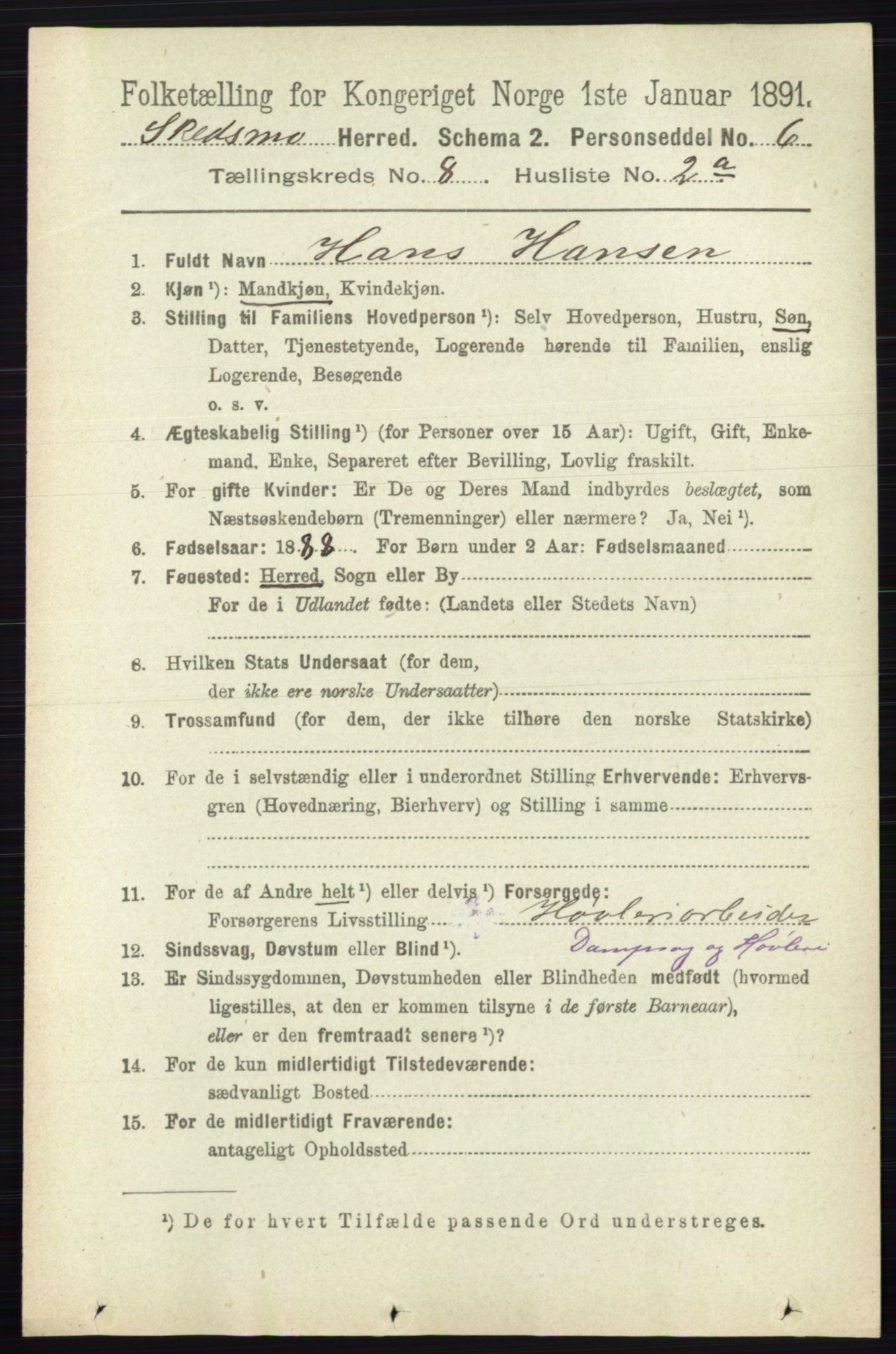 RA, 1891 census for 0231 Skedsmo, 1891, p. 3934