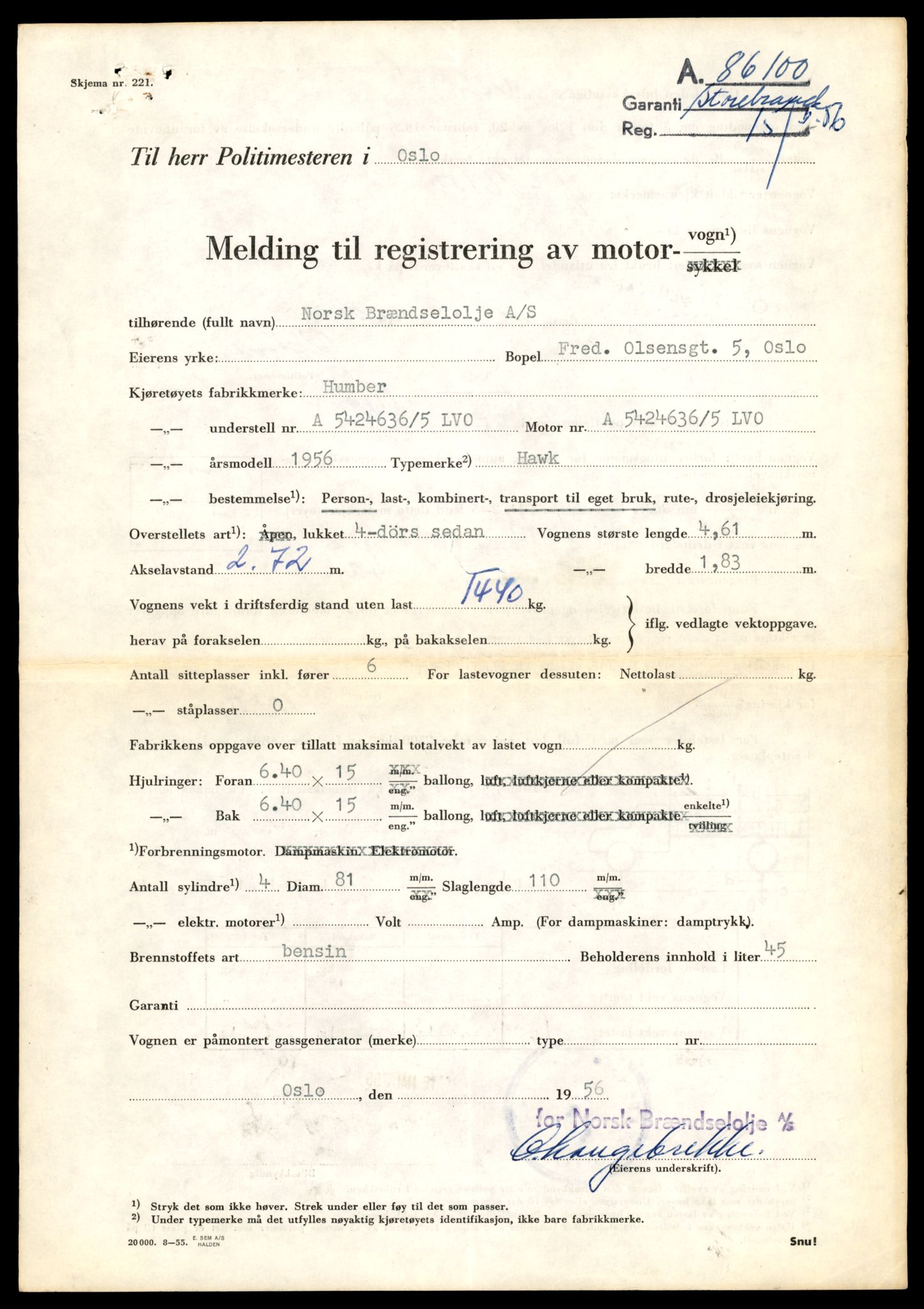 Møre og Romsdal vegkontor - Ålesund trafikkstasjon, AV/SAT-A-4099/F/Fe/L0025: Registreringskort for kjøretøy T 10931 - T 11045, 1927-1998, p. 1361