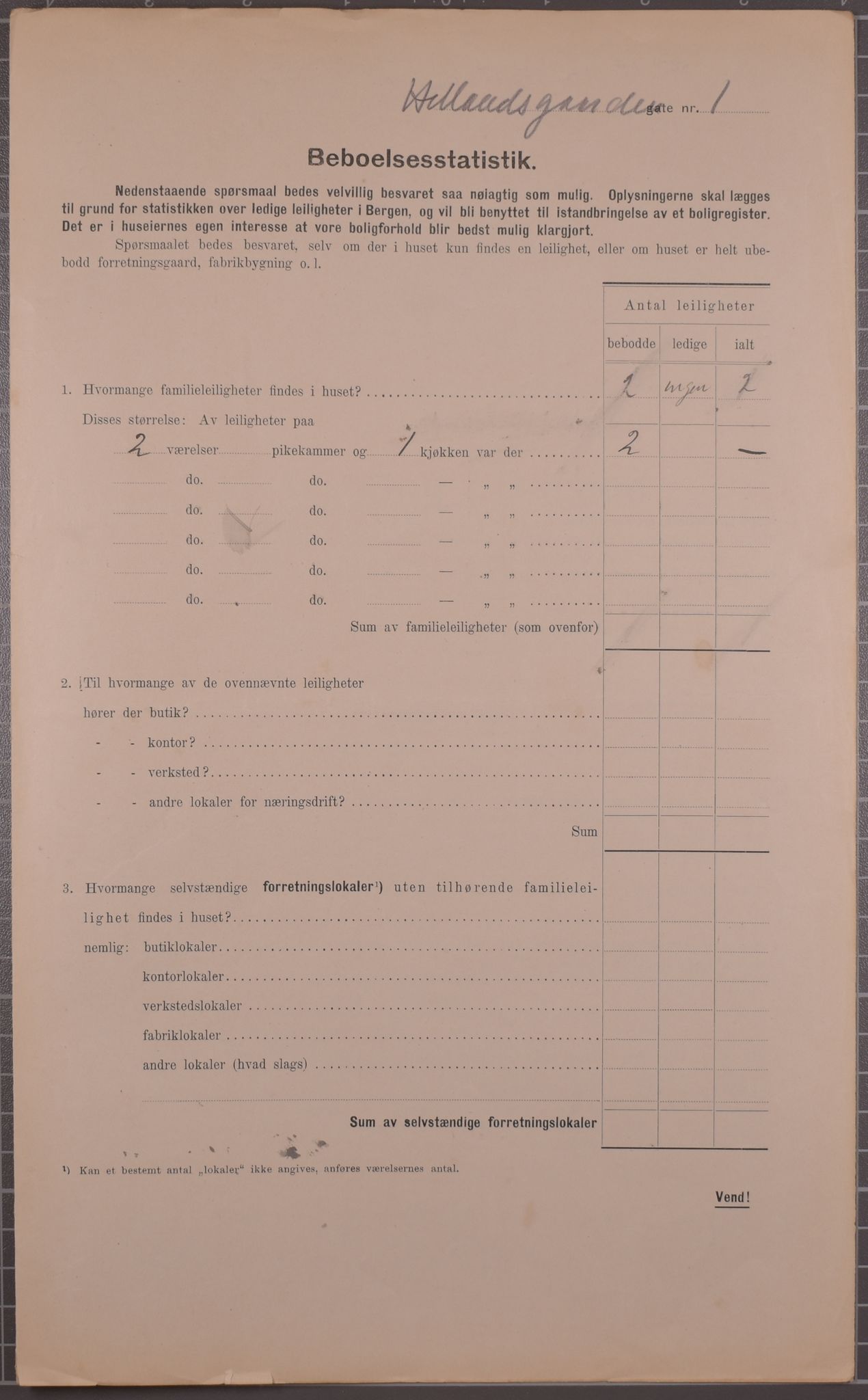 SAB, Municipal Census 1912 for Bergen, 1912, p. 2150