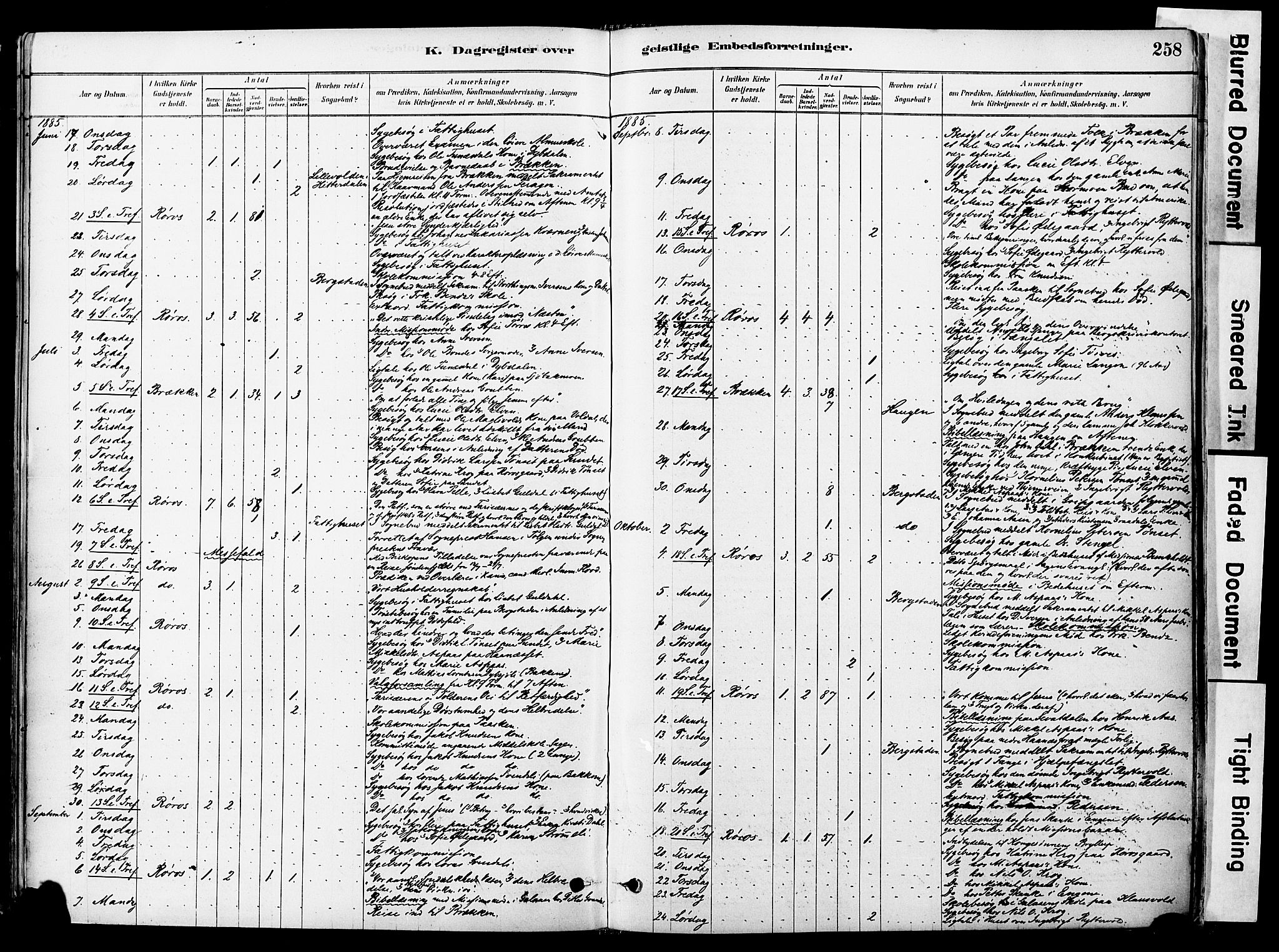 Ministerialprotokoller, klokkerbøker og fødselsregistre - Sør-Trøndelag, AV/SAT-A-1456/681/L0933: Parish register (official) no. 681A11, 1879-1890, p. 258