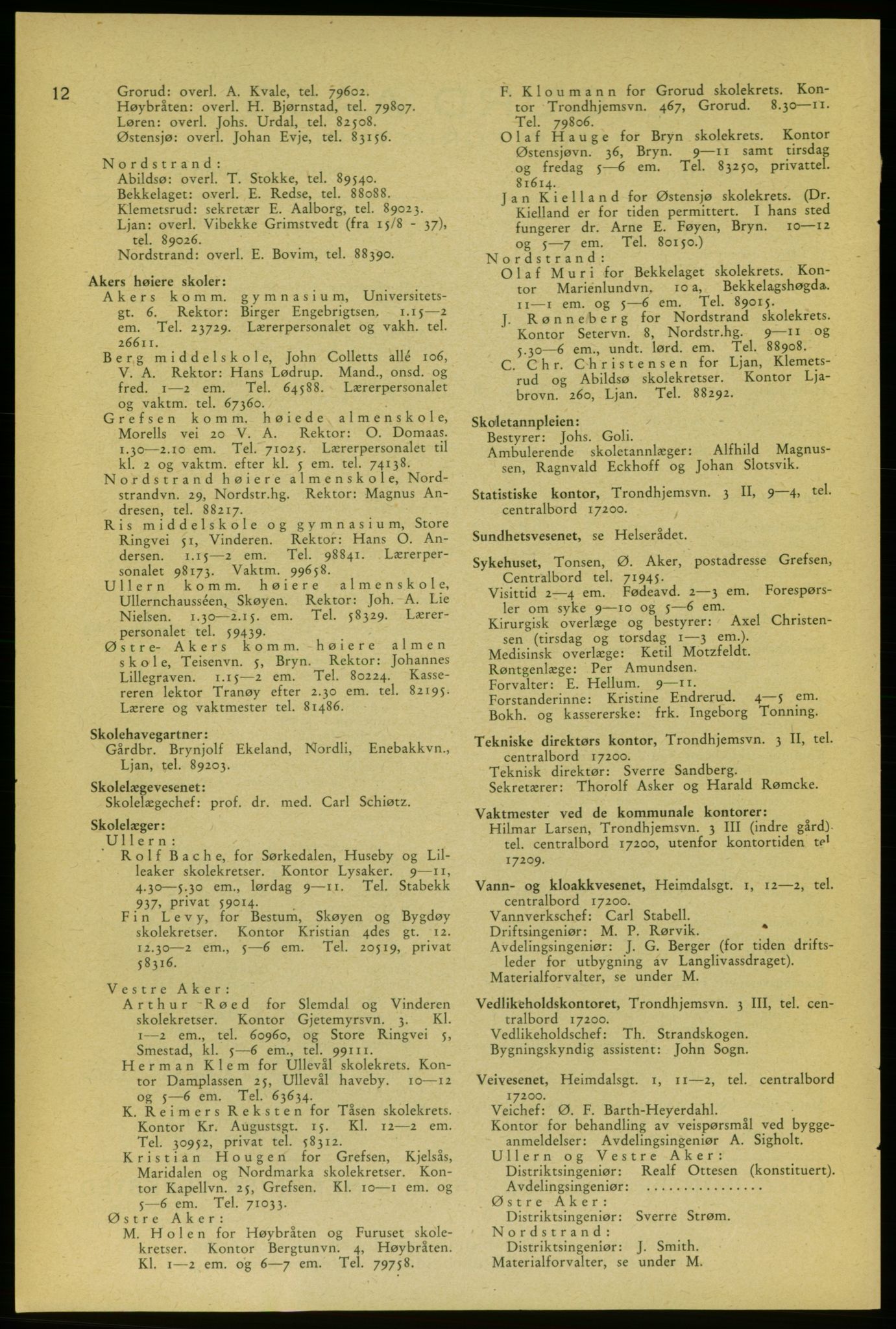 Aker adressebok/adressekalender, PUBL/001/A/006: Aker adressebok, 1937-1938, p. 12