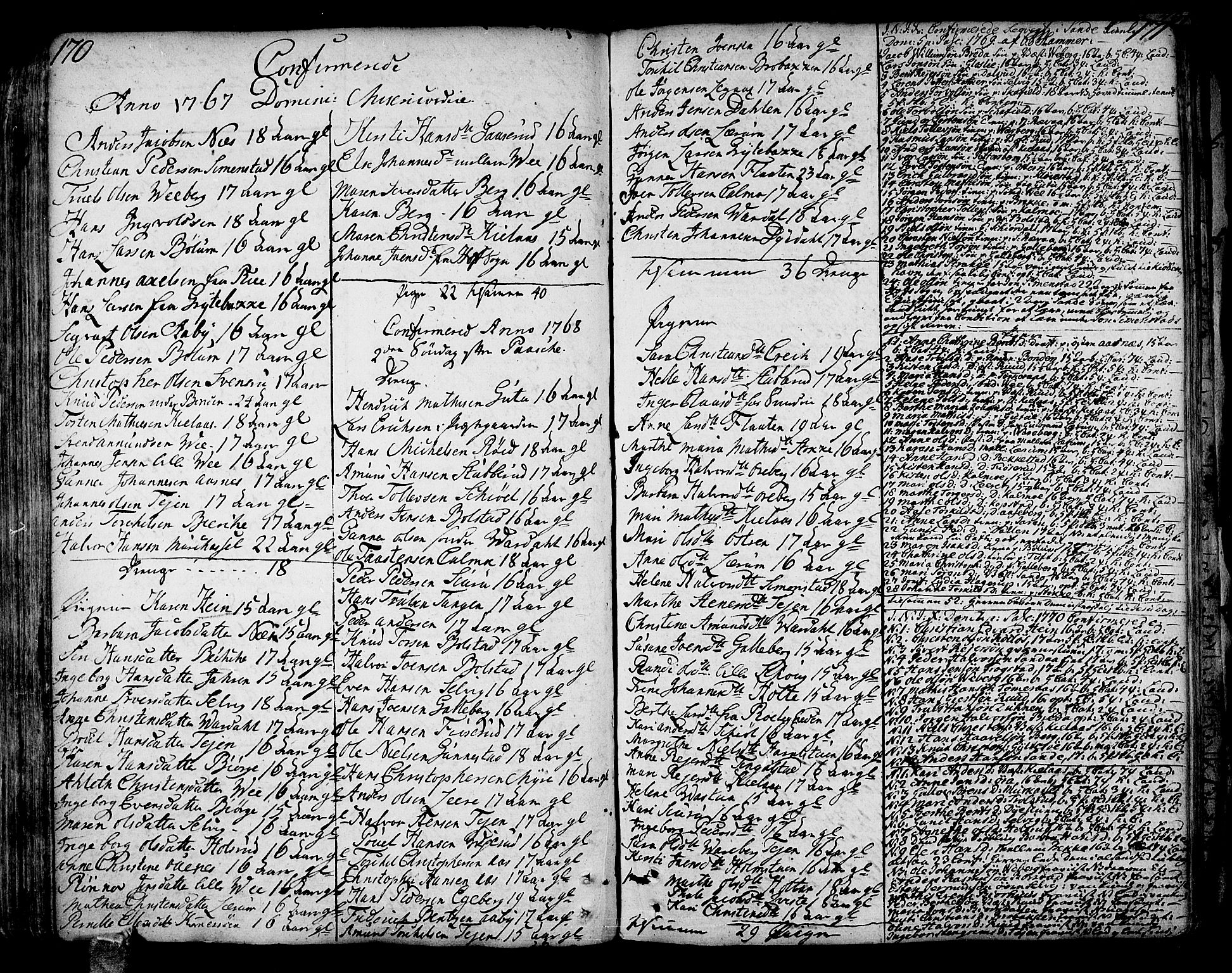 Sande Kirkebøker, AV/SAKO-A-53/F/Fa/L0001: Parish register (official) no. 1, 1753-1803, p. 170-171