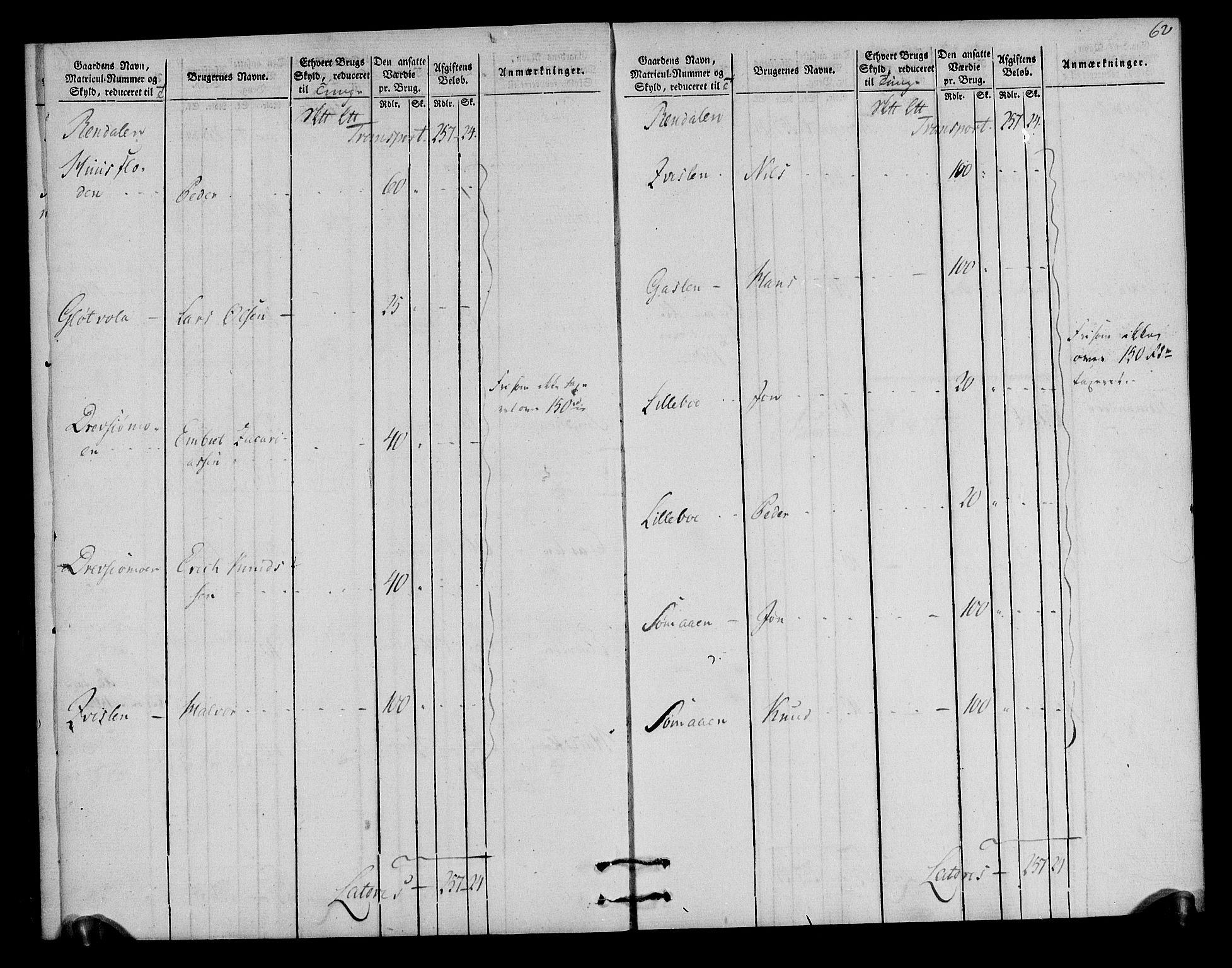 Rentekammeret inntil 1814, Realistisk ordnet avdeling, AV/RA-EA-4070/N/Ne/Nea/L0030: Østerdal fogderi. Oppebørselsregister, 1803-1804, p. 65