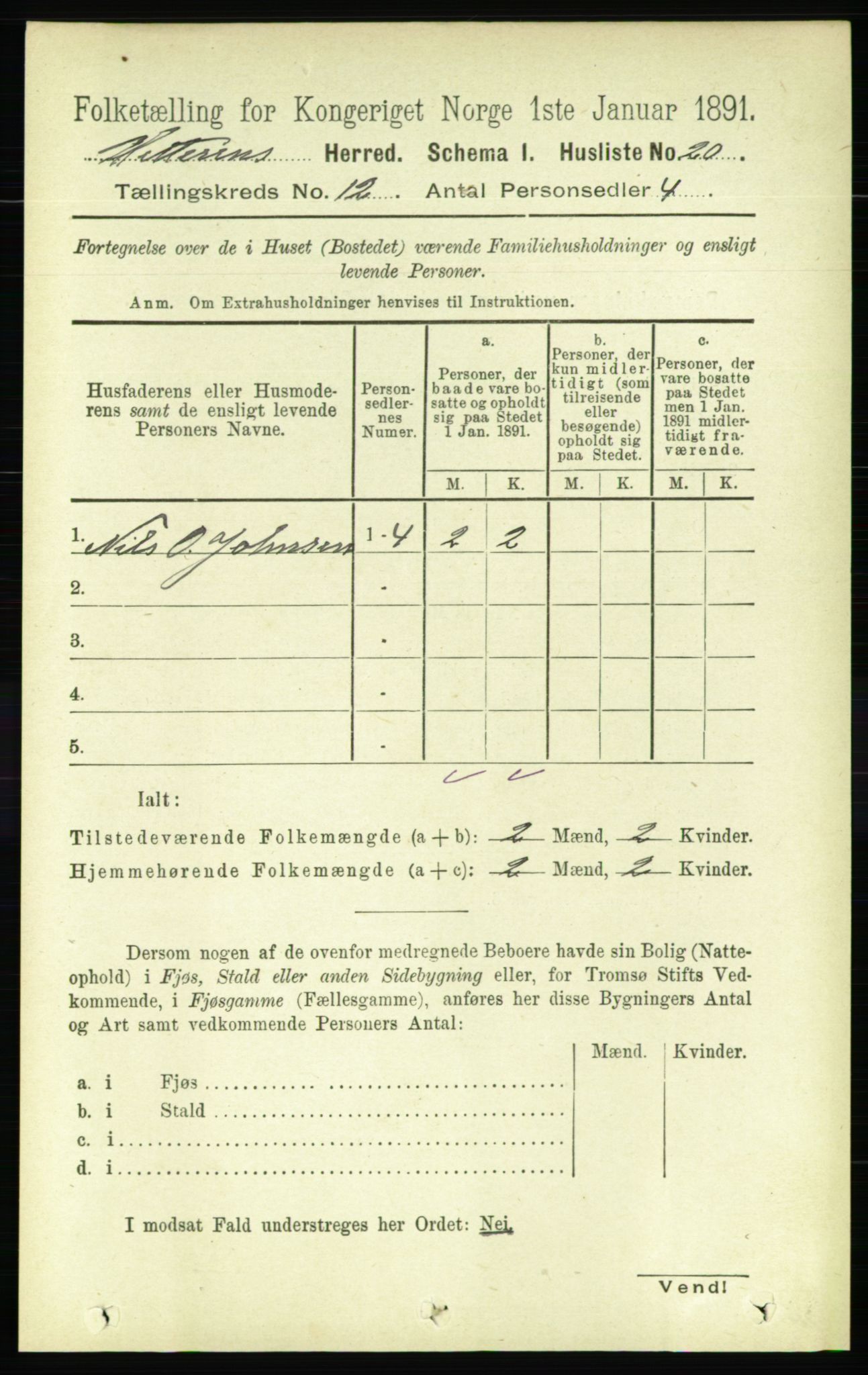 RA, 1891 census for 1617 Hitra, 1891, p. 2558