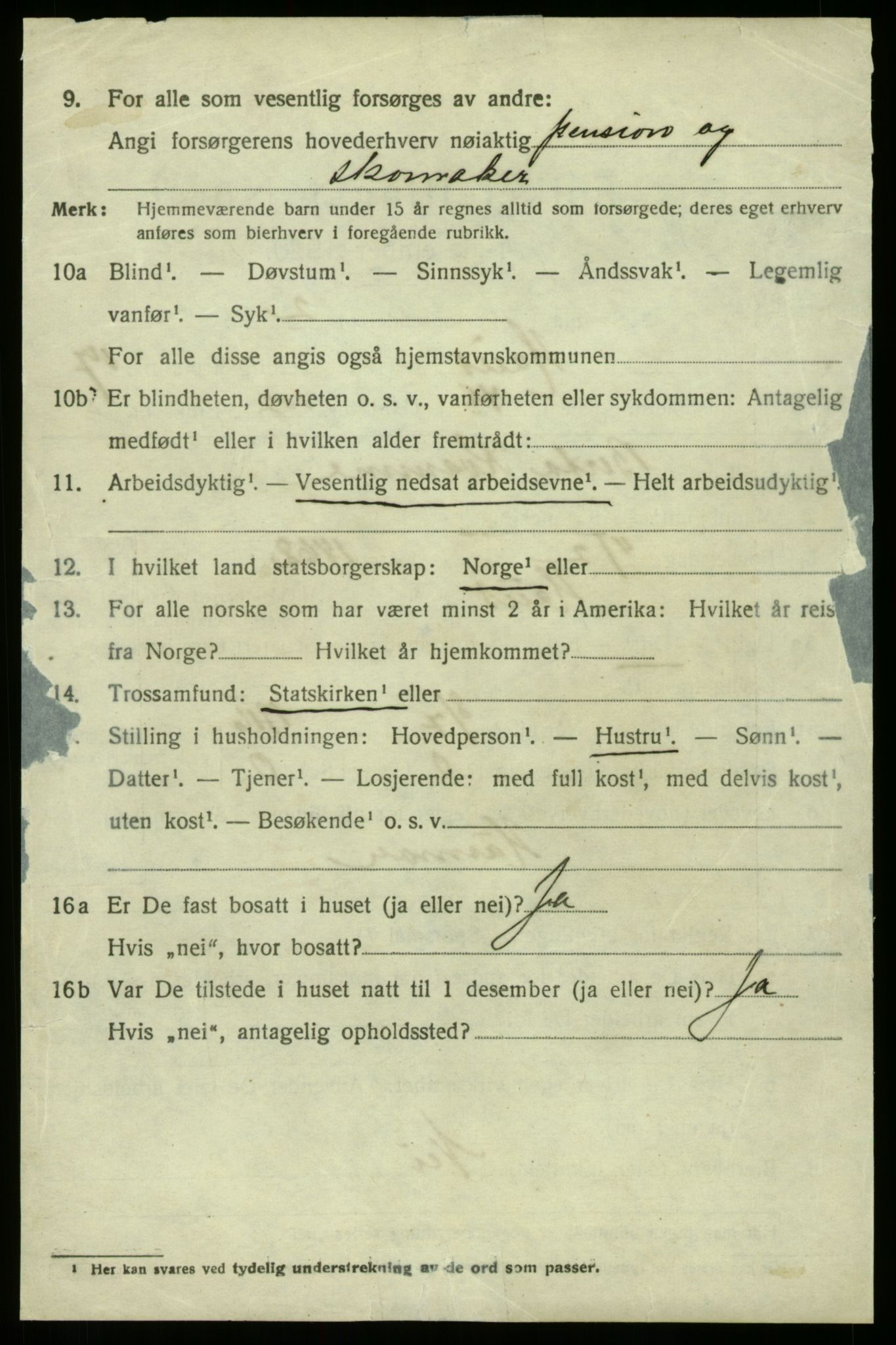 SAB, 1920 census for Haus, 1920, p. 11839