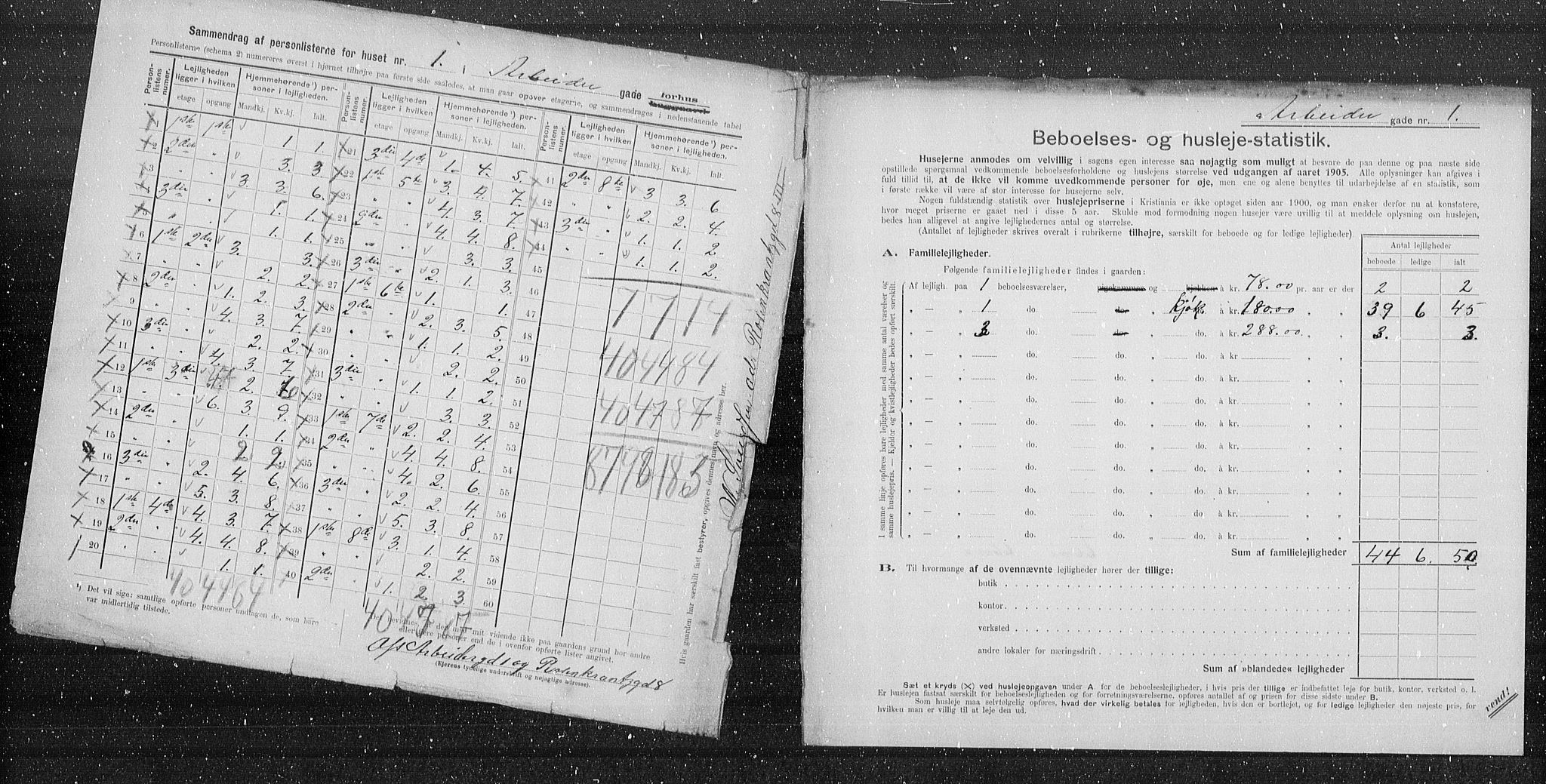 OBA, Municipal Census 1905 for Kristiania, 1905, p. 765