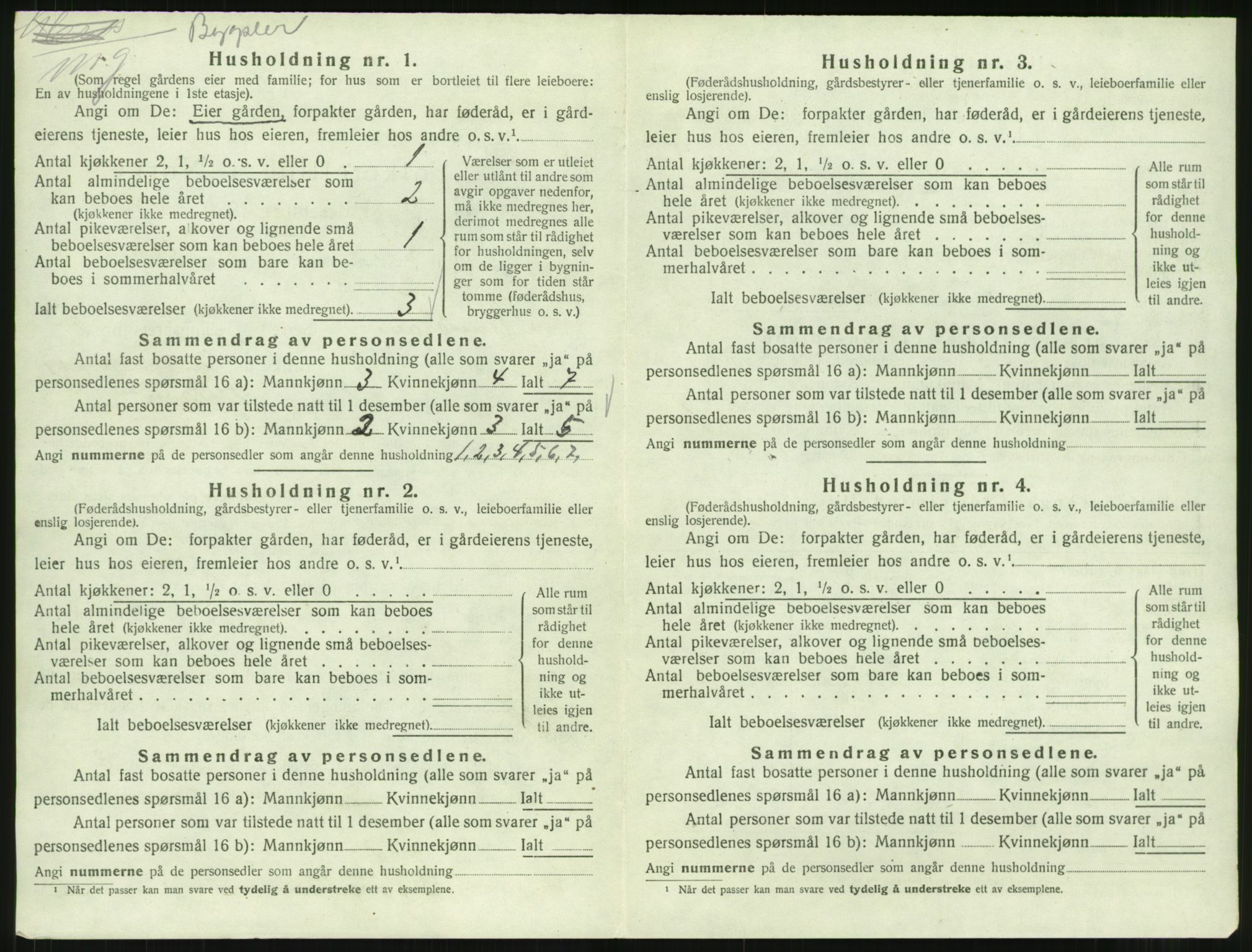 SAT, 1920 census for Stemshaug, 1920, p. 91