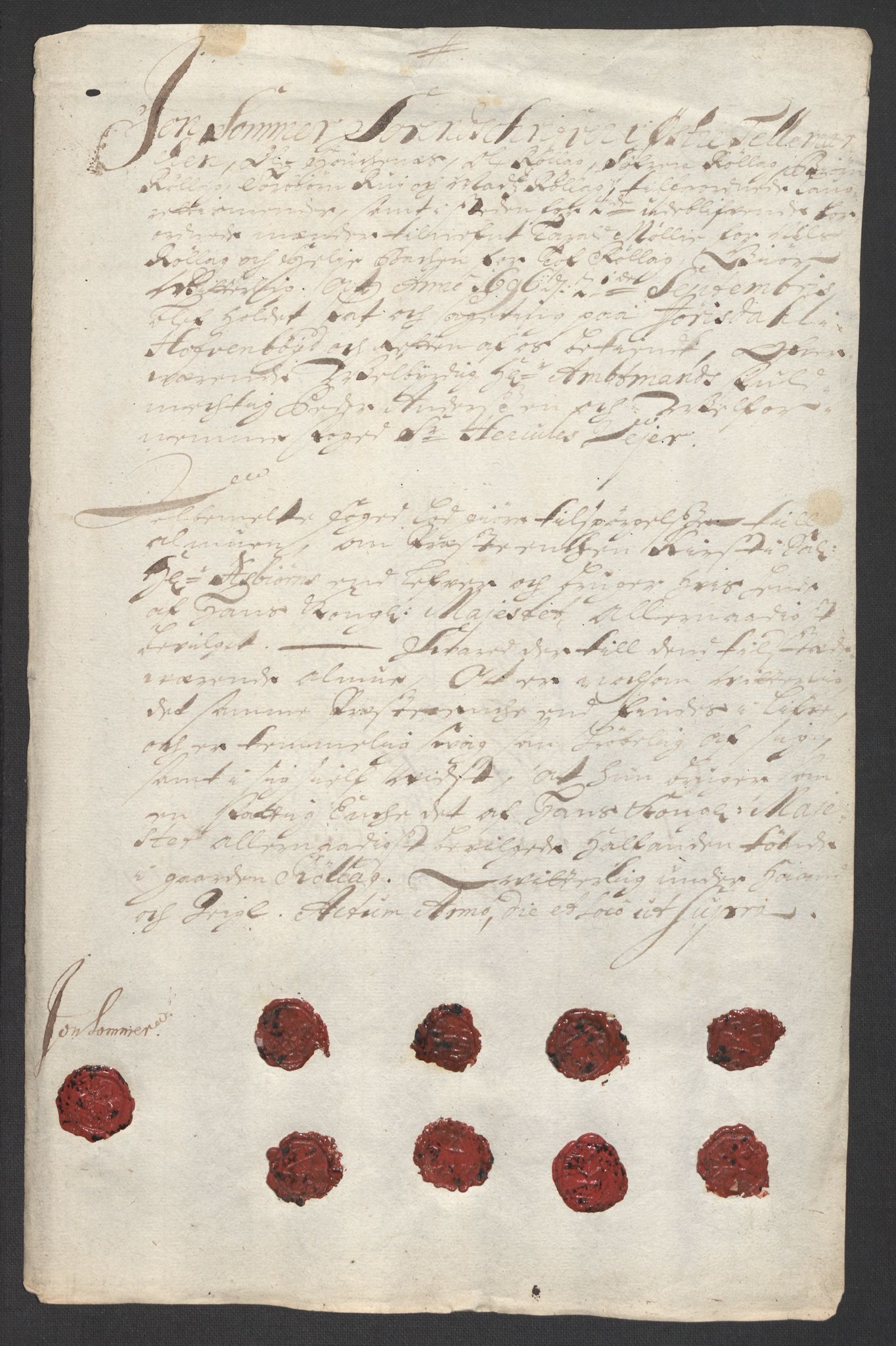 Rentekammeret inntil 1814, Reviderte regnskaper, Fogderegnskap, RA/EA-4092/R36/L2095: Fogderegnskap Øvre og Nedre Telemark og Bamble, 1696, p. 160