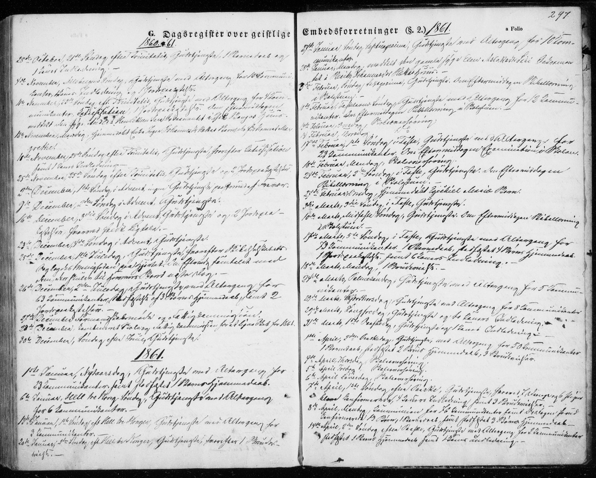 Kautokeino sokneprestembete, SATØ/S-1340/H/Ha/L0002.kirke: Parish register (official) no. 2, 1843-1861, p. 297