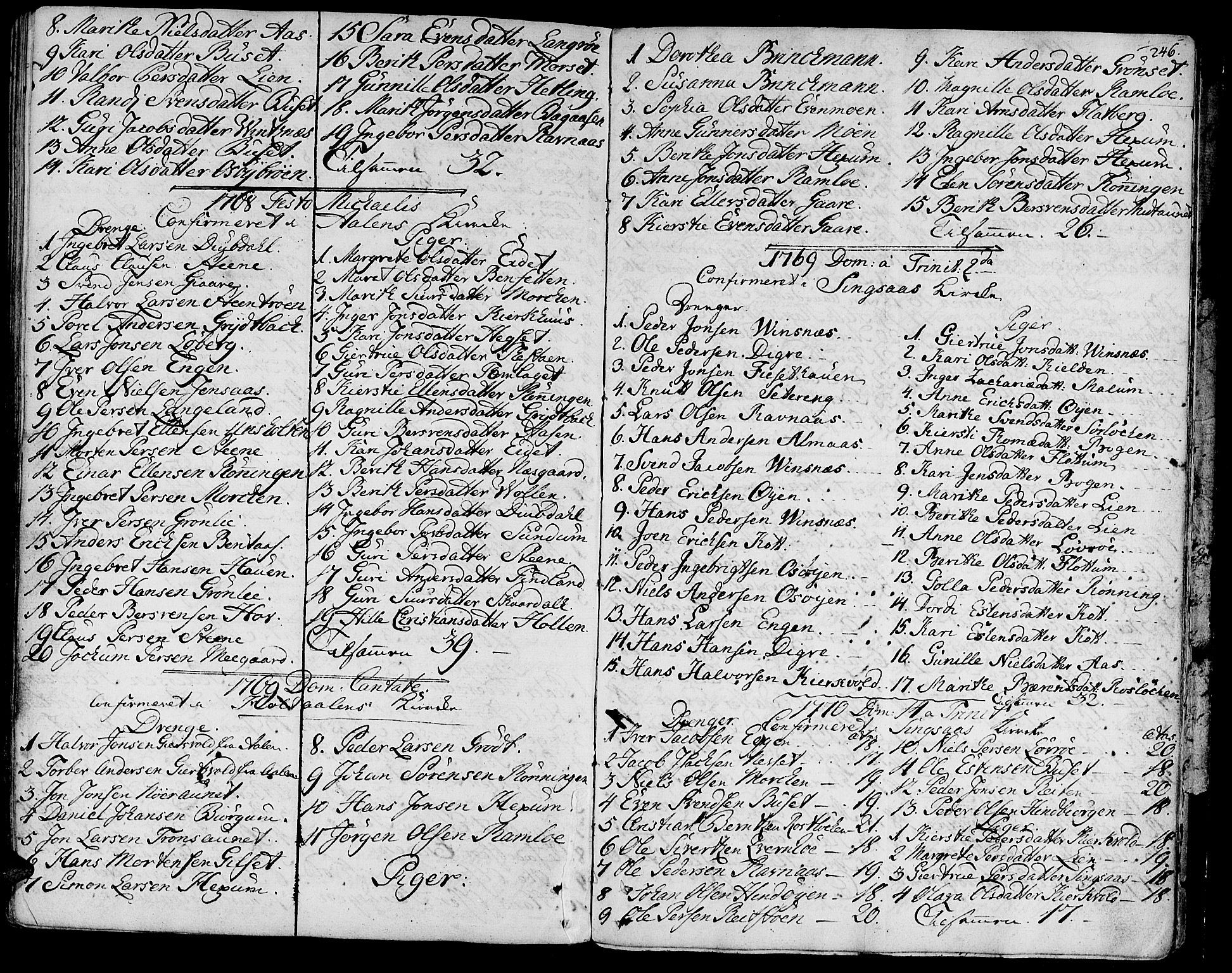 Ministerialprotokoller, klokkerbøker og fødselsregistre - Sør-Trøndelag, SAT/A-1456/685/L0952: Parish register (official) no. 685A01, 1745-1804, p. 246