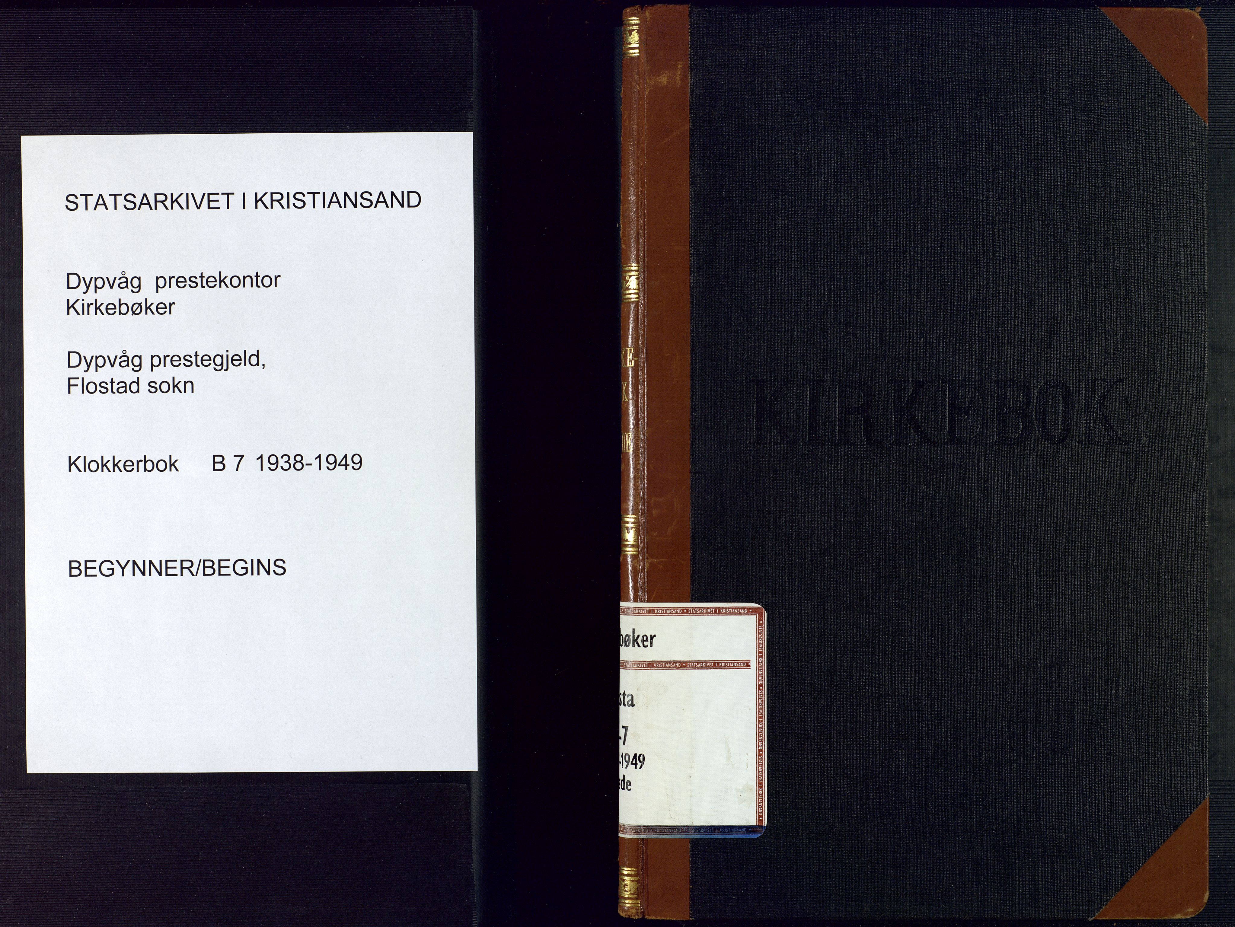 Dypvåg sokneprestkontor, SAK/1111-0007/F/Fb/Fbb/L0007: Parish register (copy) no. B 7, 1938-1949
