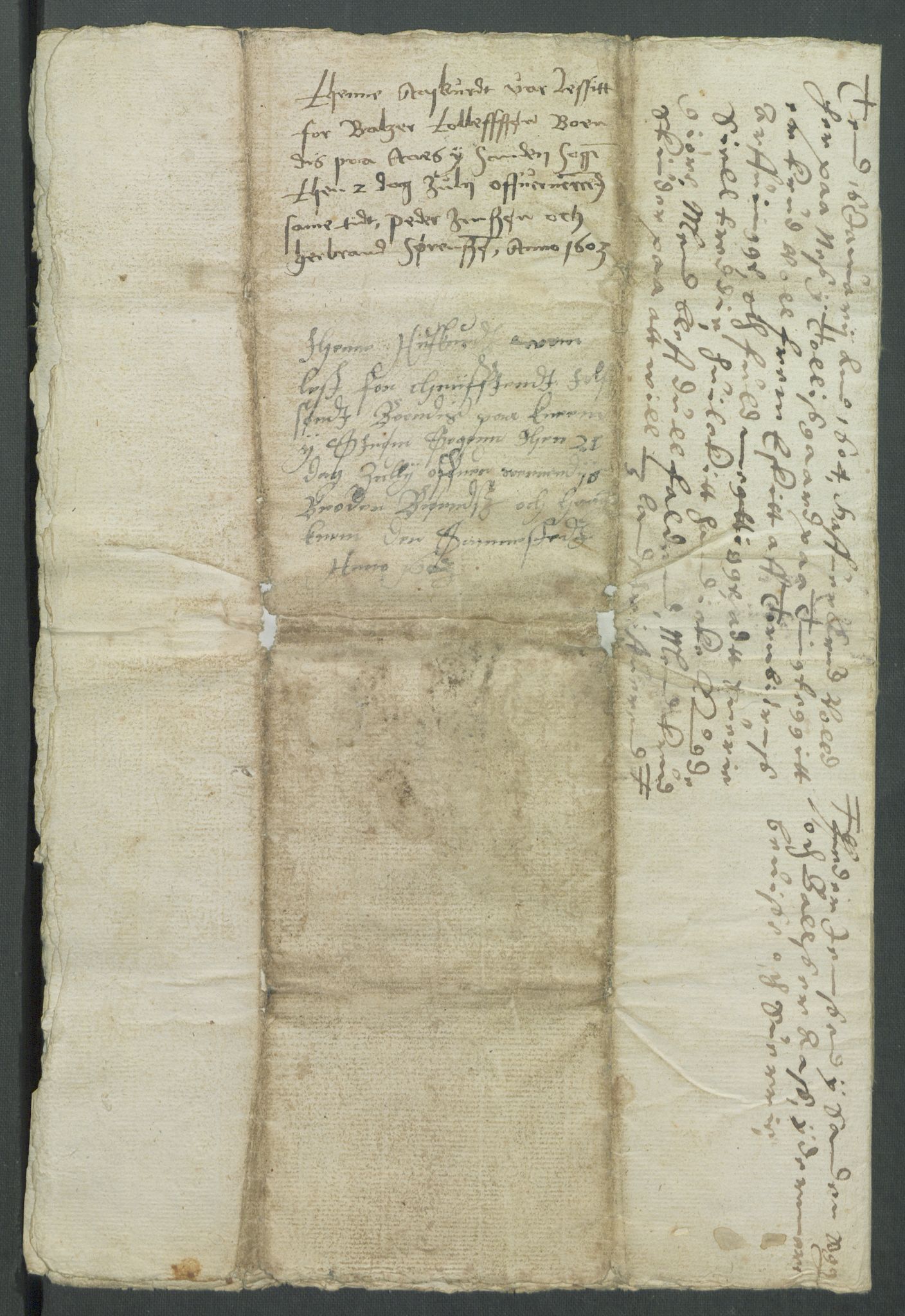 Riksarkivets diplomsamling, AV/RA-EA-5965/F02/L0112: Dokumenter, 1603, p. 38