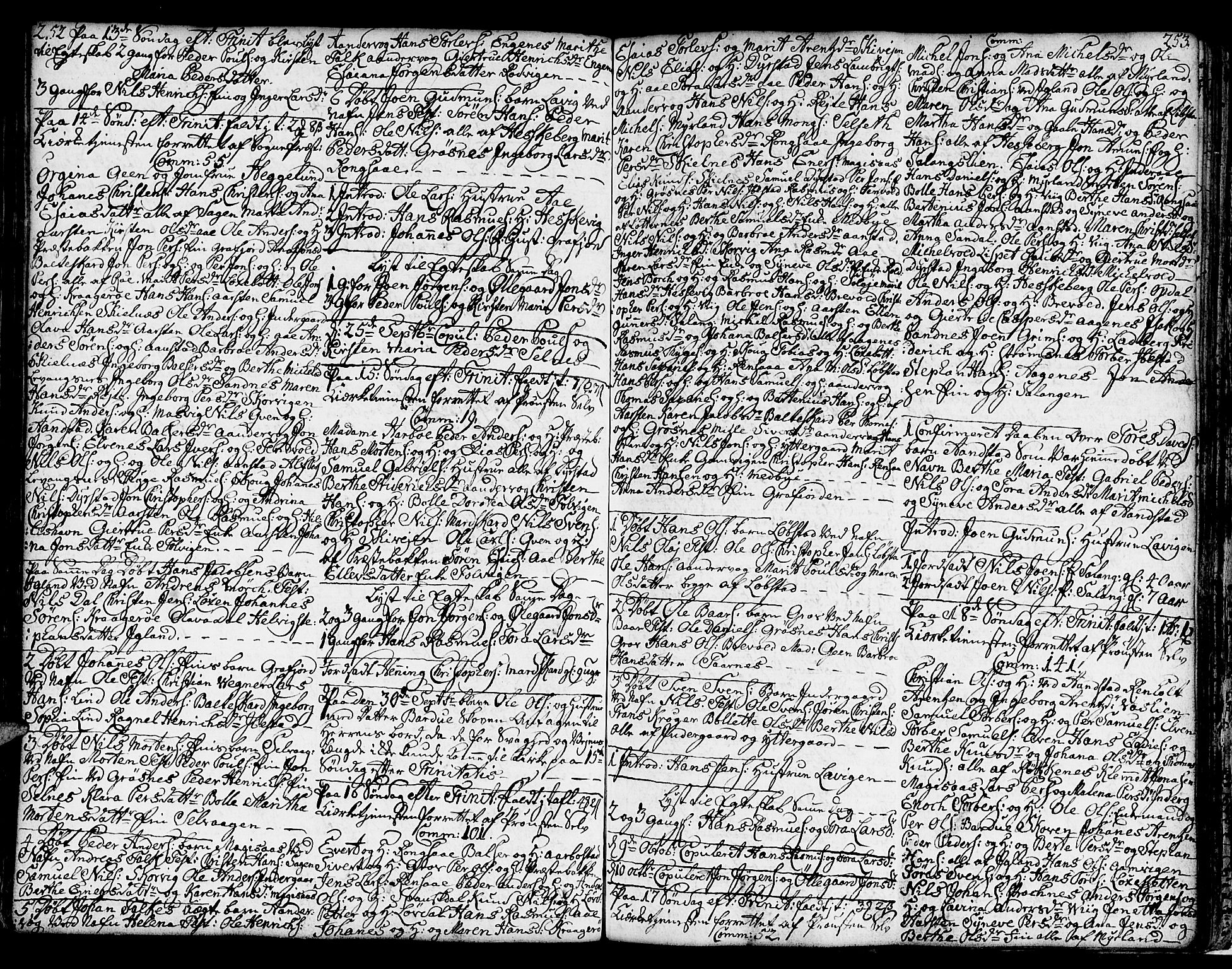 Ibestad sokneprestembete, AV/SATØ-S-0077/H/Ha/Hab/L0001klokker: Parish register (copy) no. 1, 1776-1808, p. 252-253