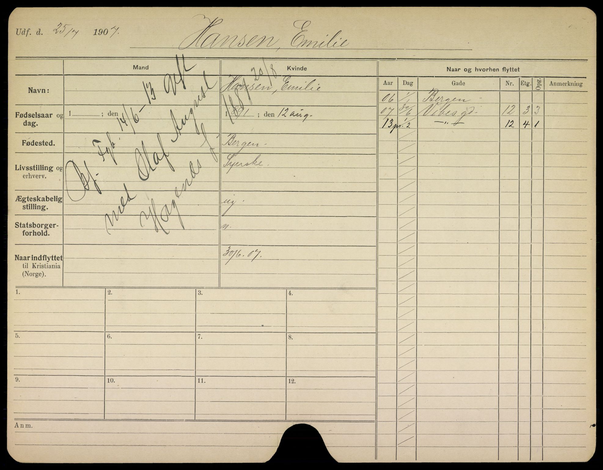 Oslo folkeregister, Registerkort, SAO/A-11715/K/Kb/L0017: H - L, 1913