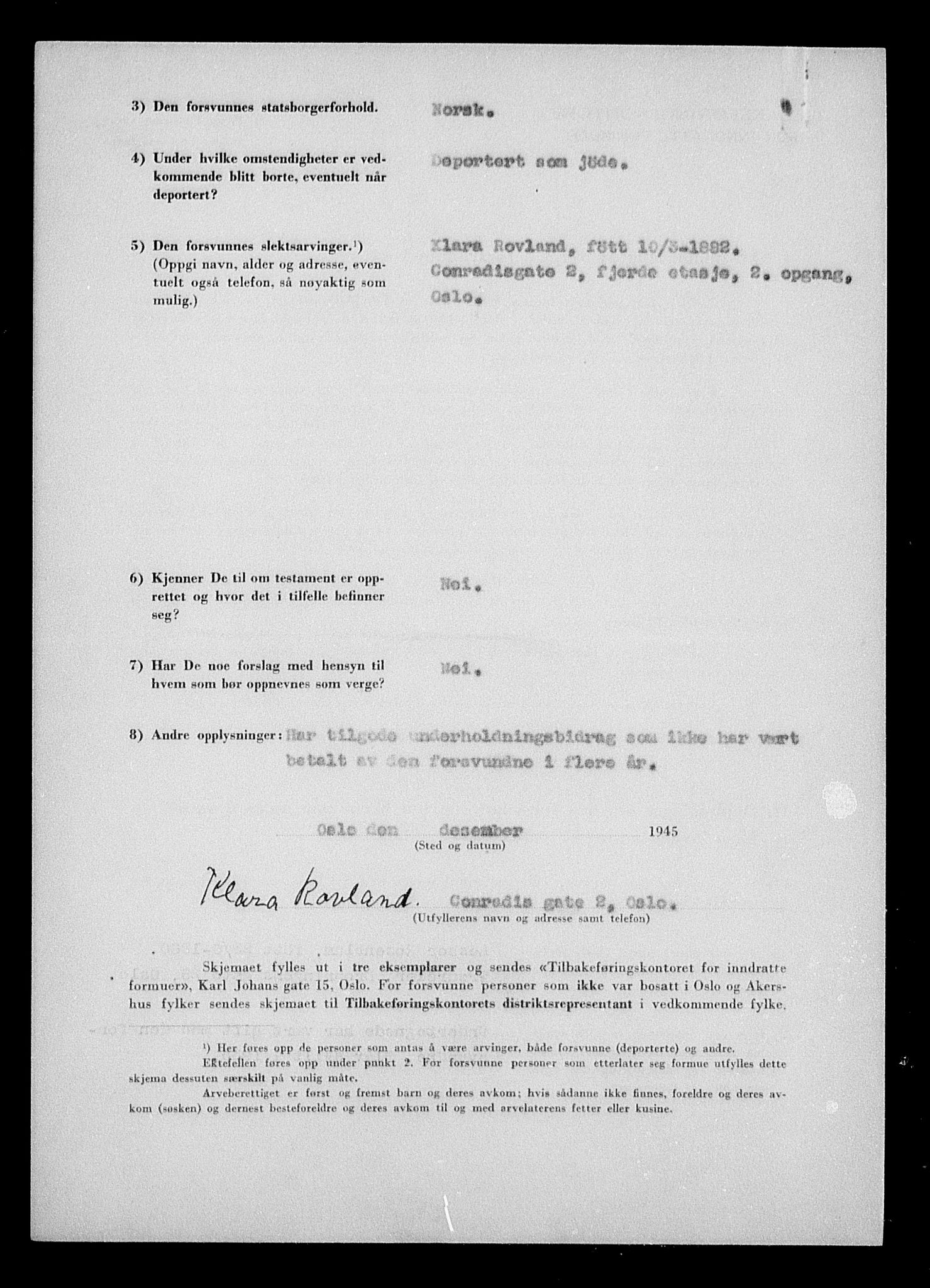 Justisdepartementet, Tilbakeføringskontoret for inndratte formuer, AV/RA-S-1564/H/Hc/Hcc/L0974: --, 1945-1947, p. 34