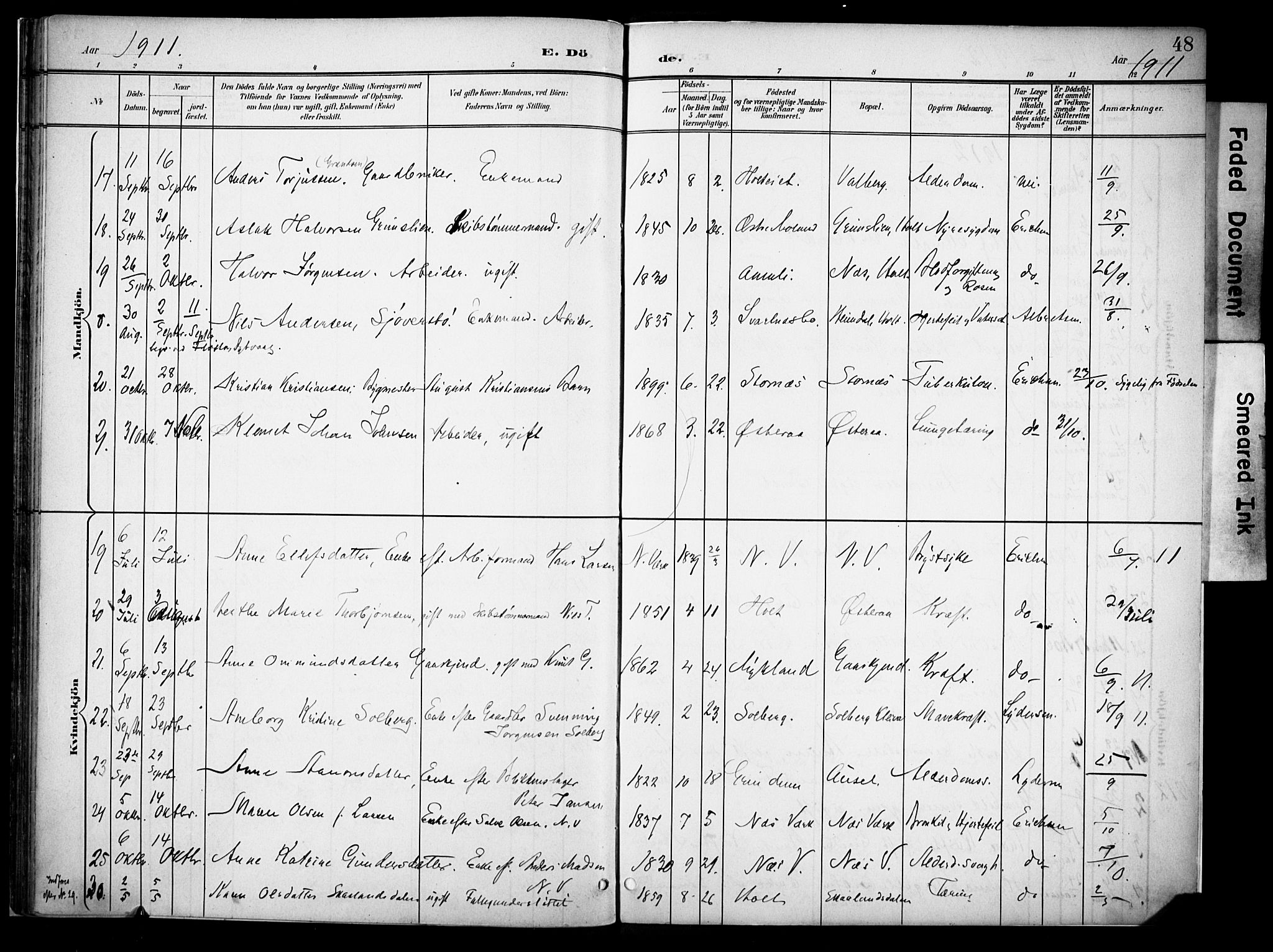 Holt sokneprestkontor, AV/SAK-1111-0021/F/Fa/L0013: Parish register (official) no. A 13, 1900-1912, p. 48