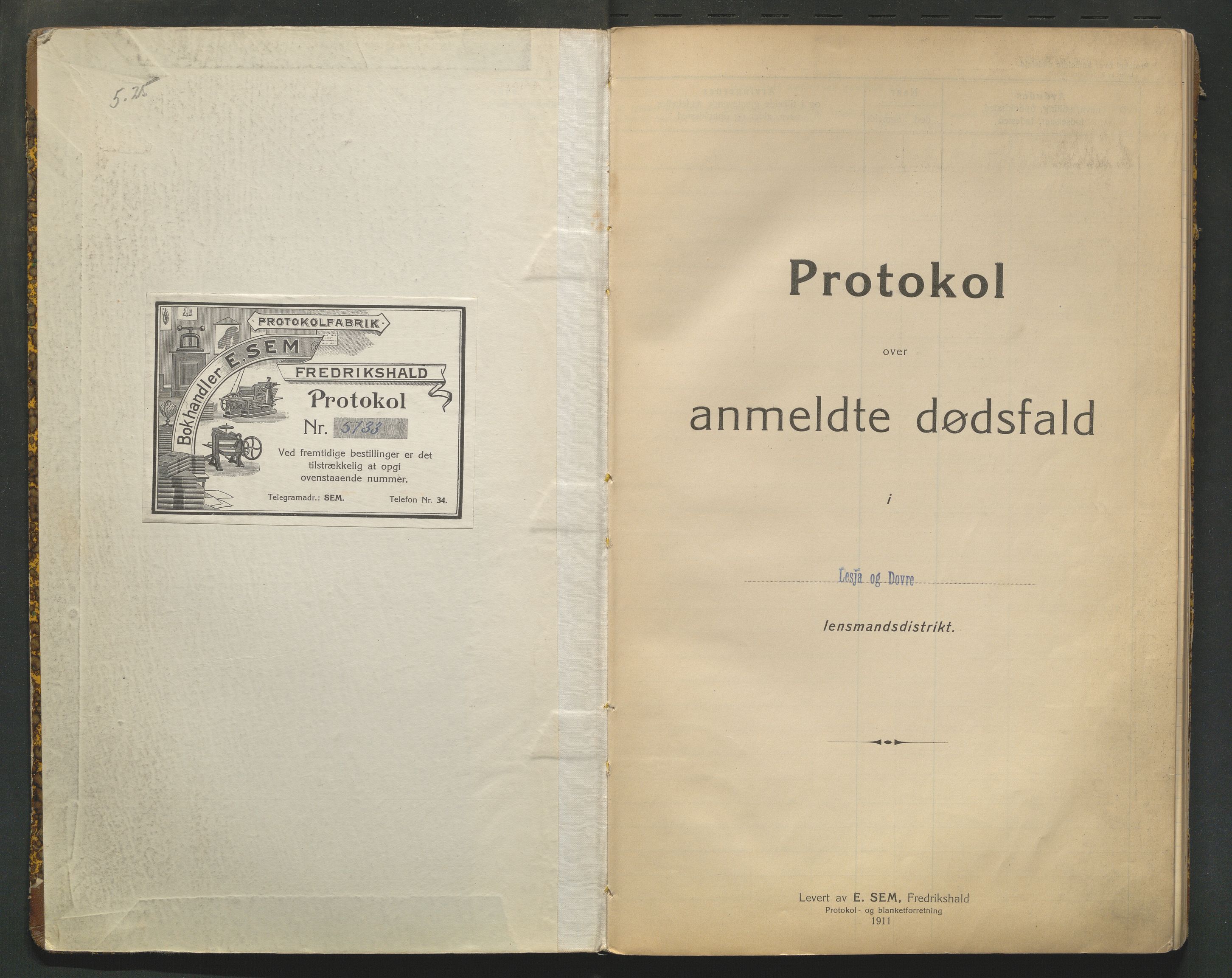 Lesja og Dovre lensmannskontor, SAH/PGL-004/H/Ha/L0001/0004: Dødsfallsprotokoller / Dødsfallsprotokoll, 1914-1926